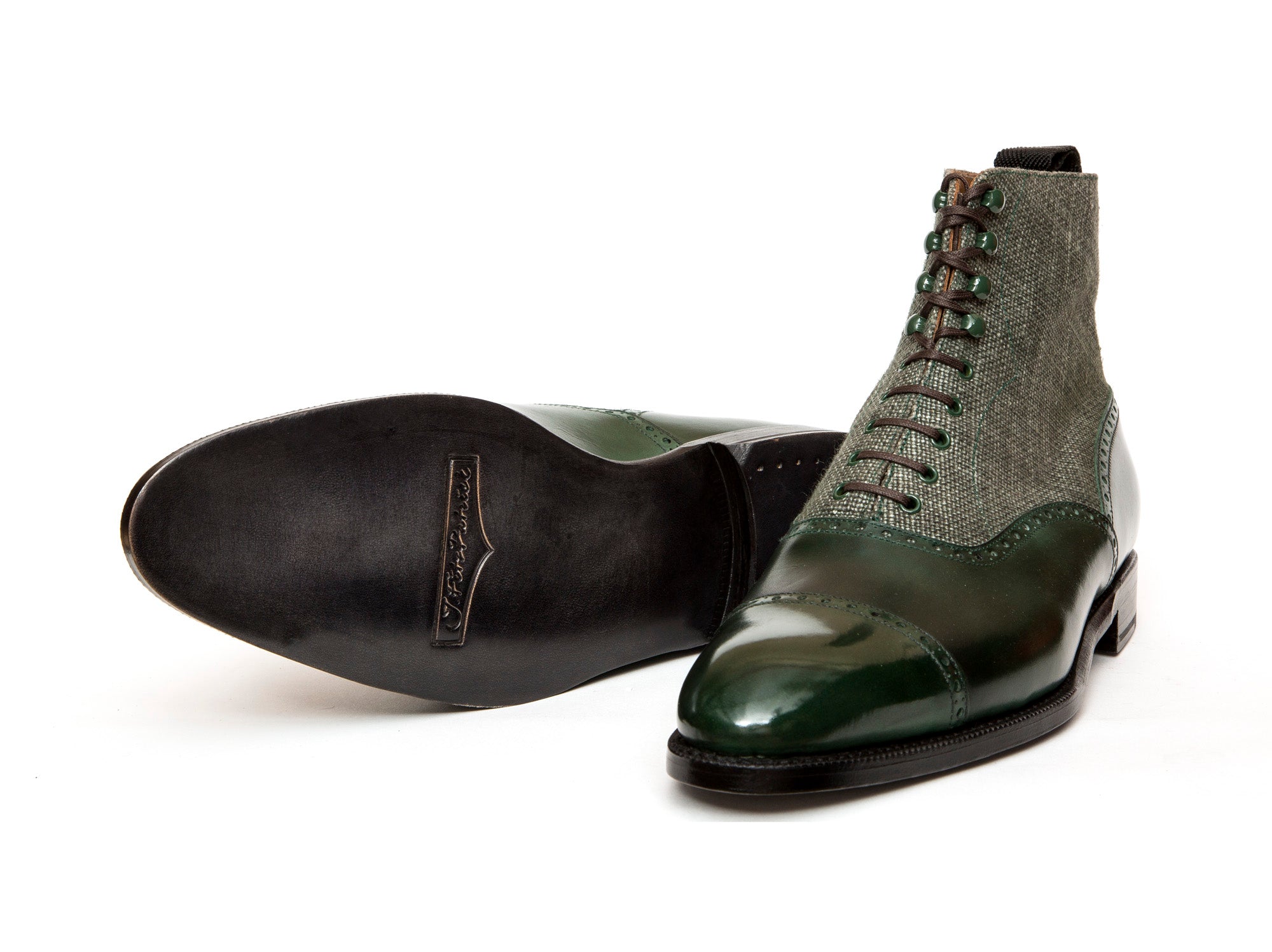 Seaview - MTO - Forest Calf / Military Canvas - NGT Last - Leather Sole.