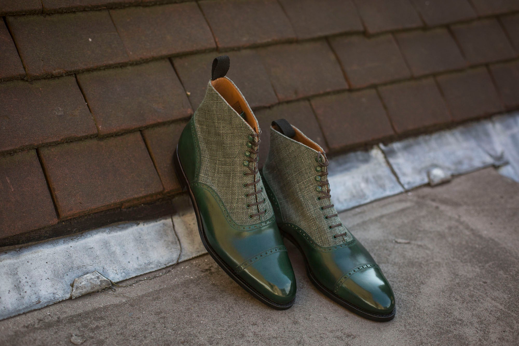 Seaview - MTO - Forest Calf / Military Canvas - NGT Last - Leather Sole.