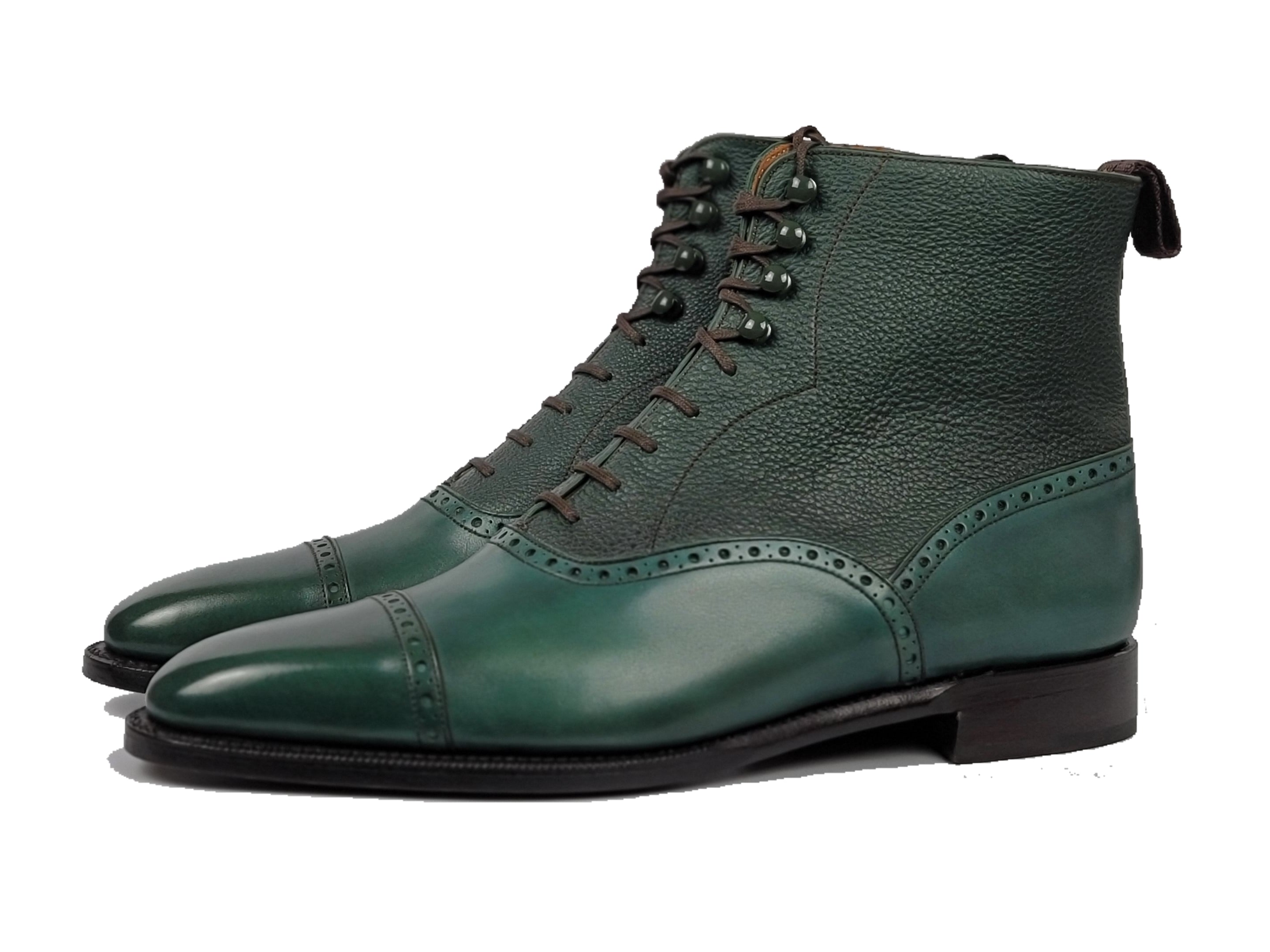 Seaview MTO Forest Green Calf Green Soft Grain LPB Last Single Leather Sole