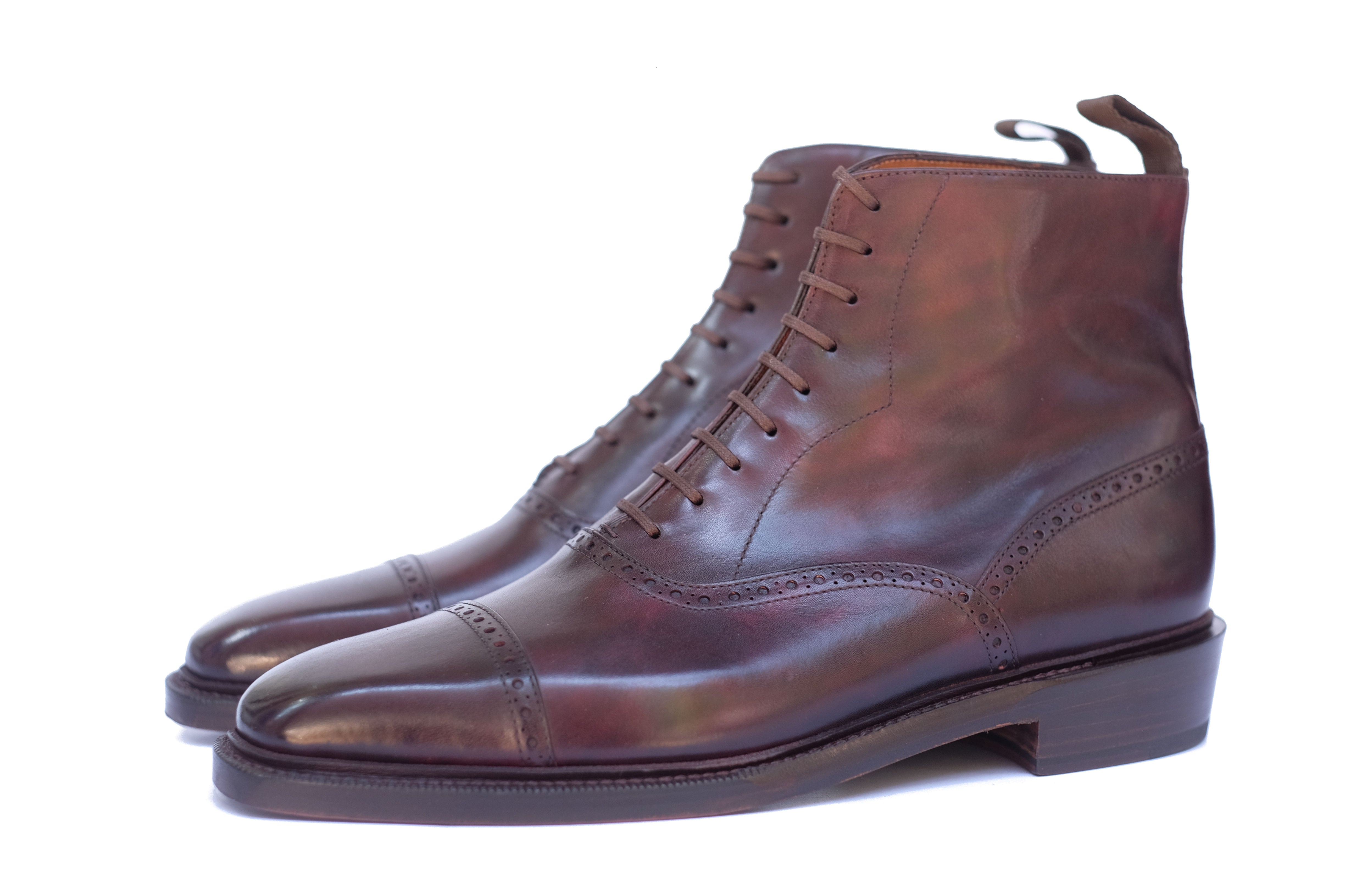 Seaview MTO Plum Museum Calf Shoes with MGF Last, Double Leather Sole, and Storm Welt