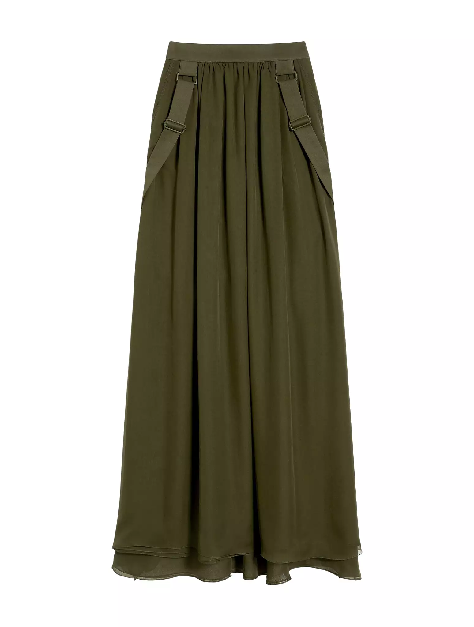 silk chiffon maxi skirt for women