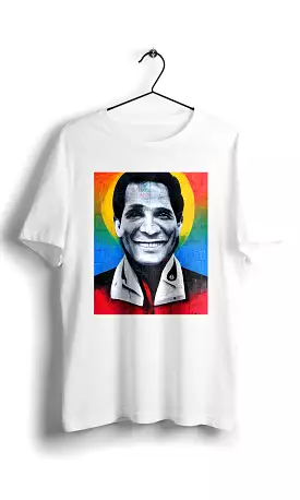 Smiley Abdel Halim Hafez T-shirt - Eduardo Kobra street style - White, Digital Graphics