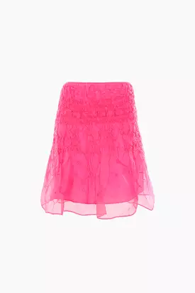 Smocked organza Vida skirt