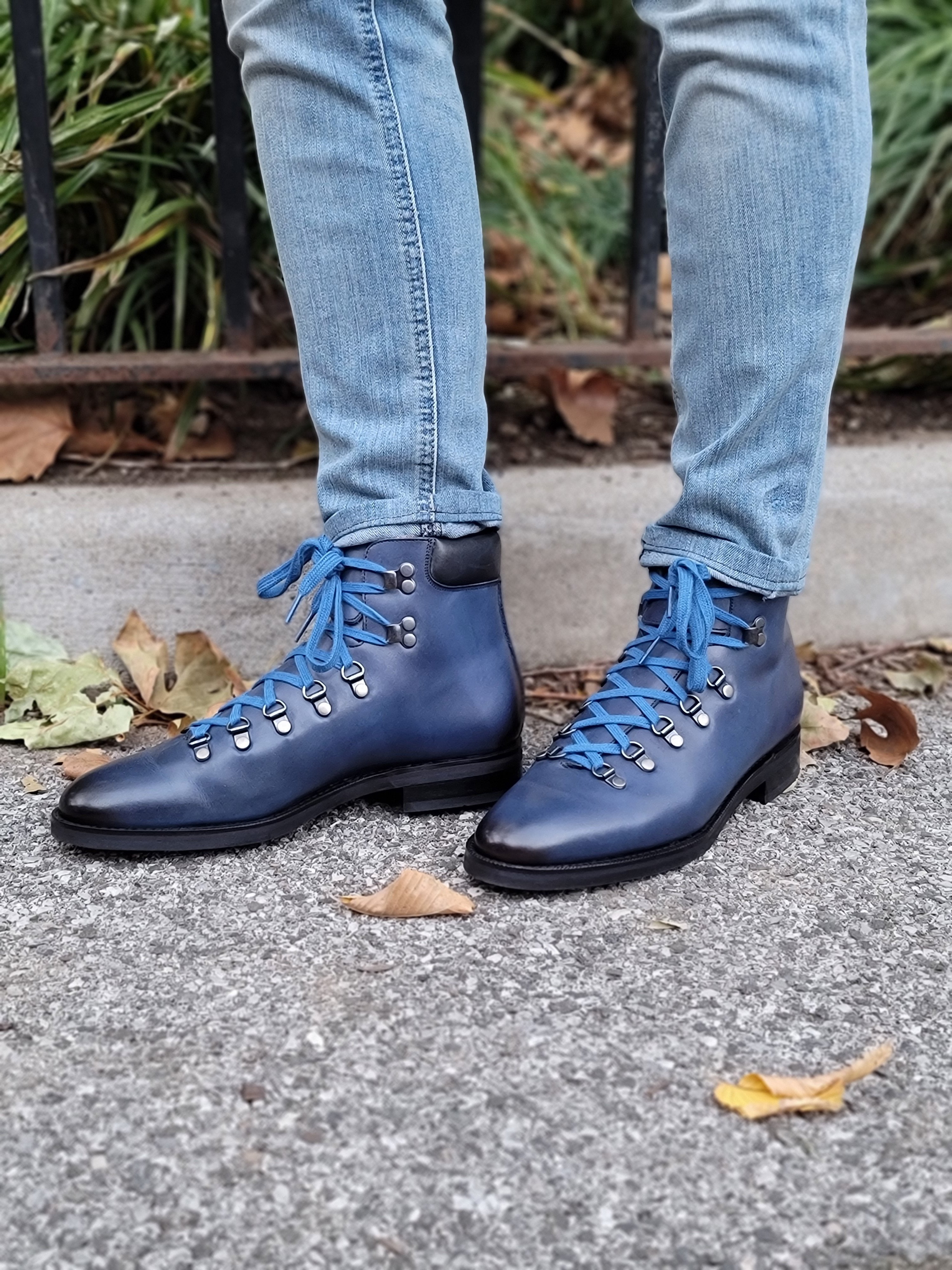 Snoqualmie MTO Shaded Navy Calf Shoes - TMG Last - Double City Rubber Sole.