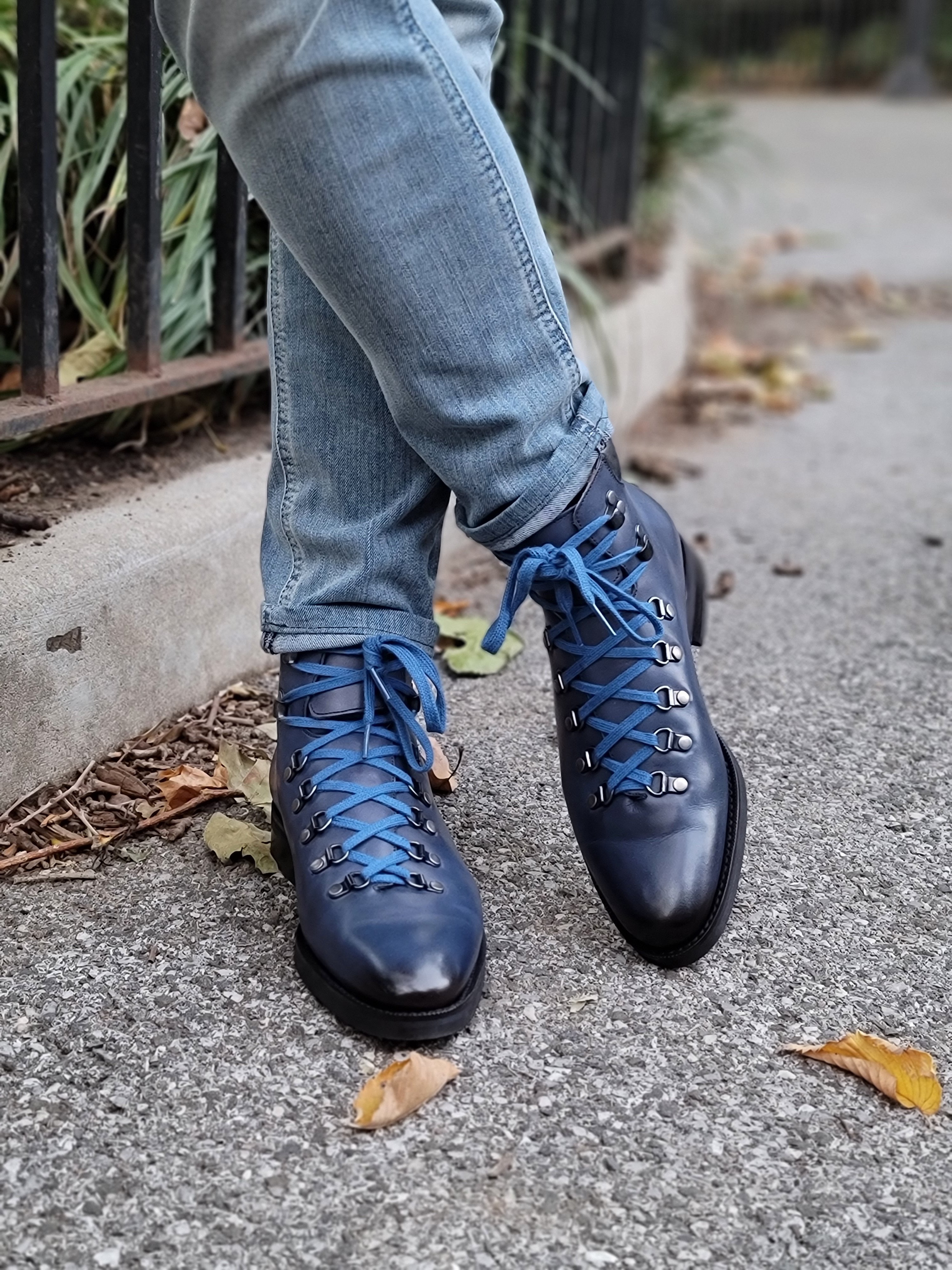 Snoqualmie MTO Shaded Navy Calf Shoes - TMG Last - Double City Rubber Sole.