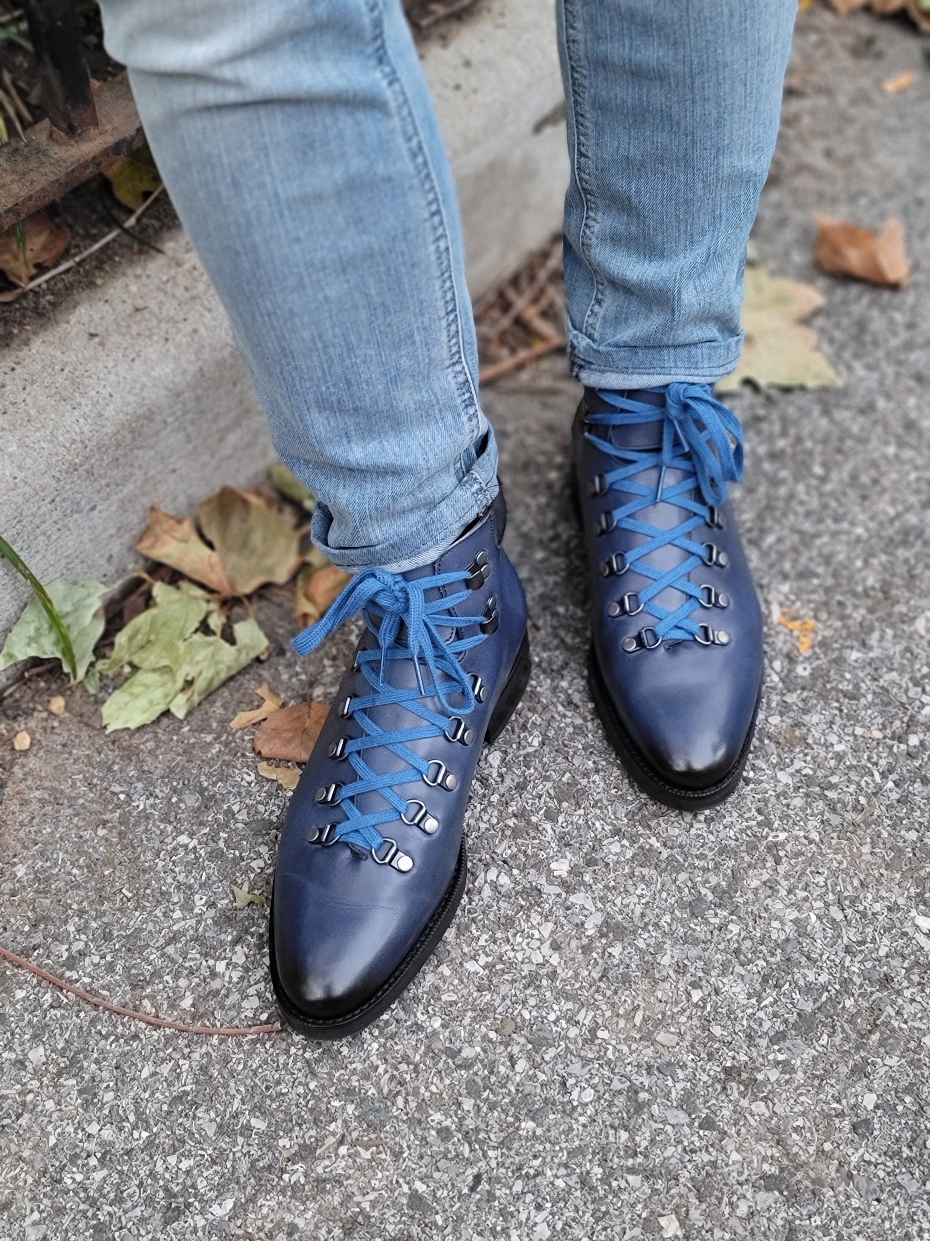 Snoqualmie MTO Shaded Navy Calf Shoes - TMG Last - Double City Rubber Sole.