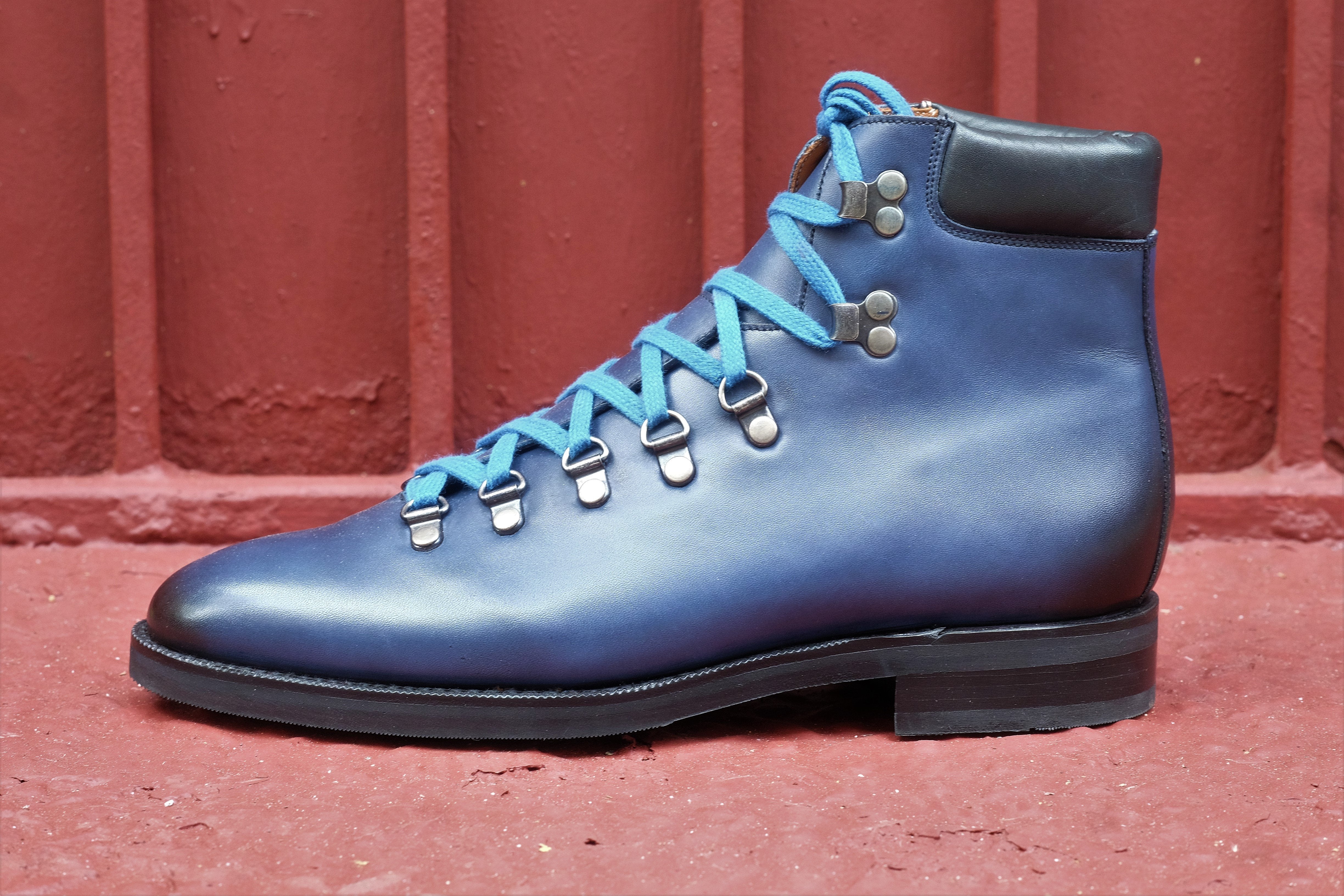 Snoqualmie MTO Shaded Navy Calf Shoes - TMG Last - Double City Rubber Sole.