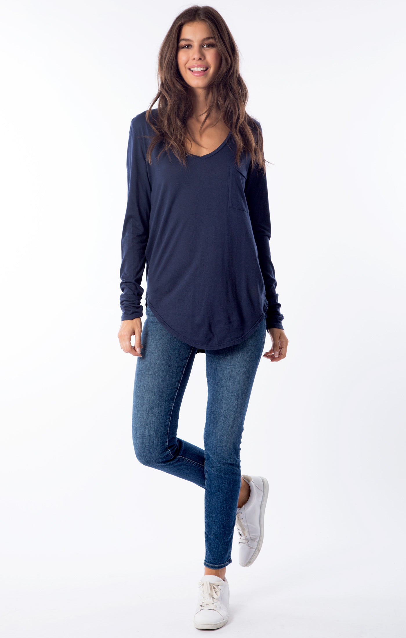 Sol Angeles Long Sleeve Torque Tee Indigo