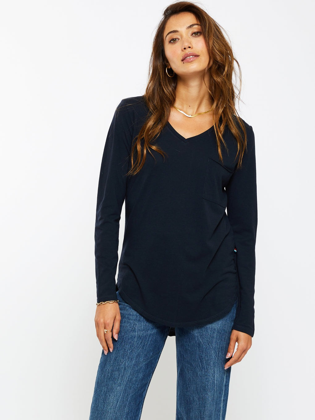 Sol Angeles Long Sleeve Torque Tee Indigo