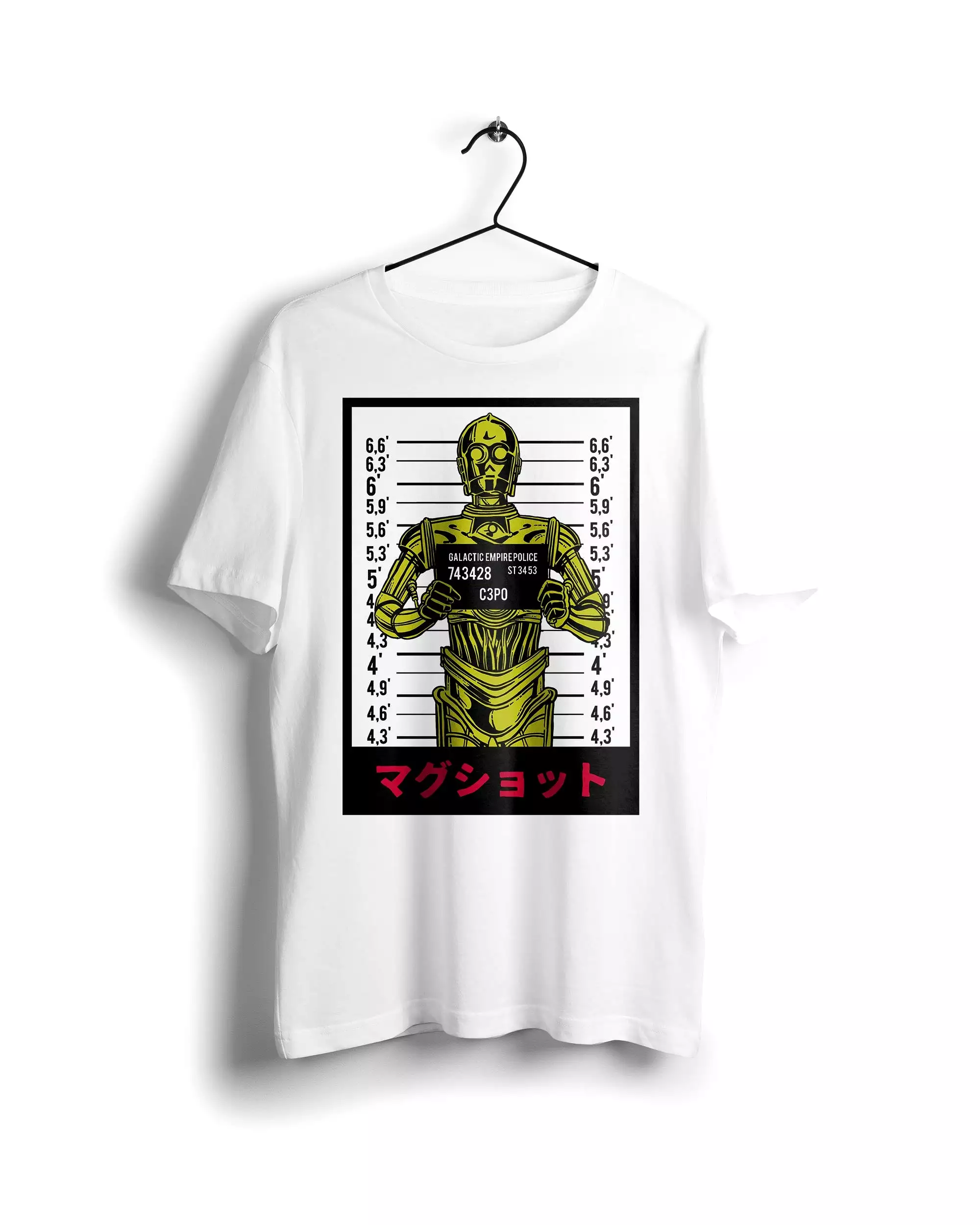 Star Wars 3PO Mugshot Tee - White Digital Graphics