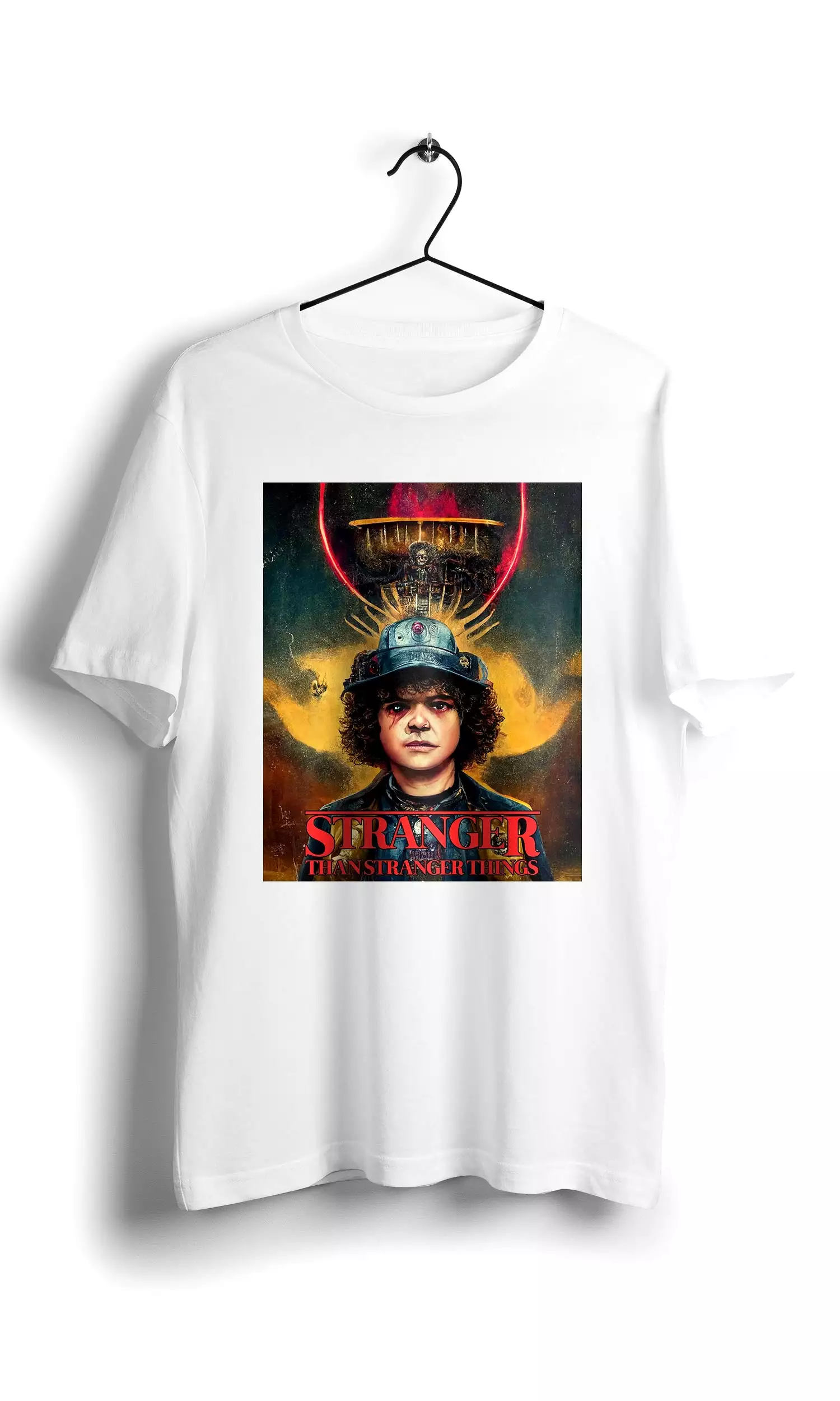 Steampunk Dustin Henderson Stranger Things T-shirt White Digital Graphics