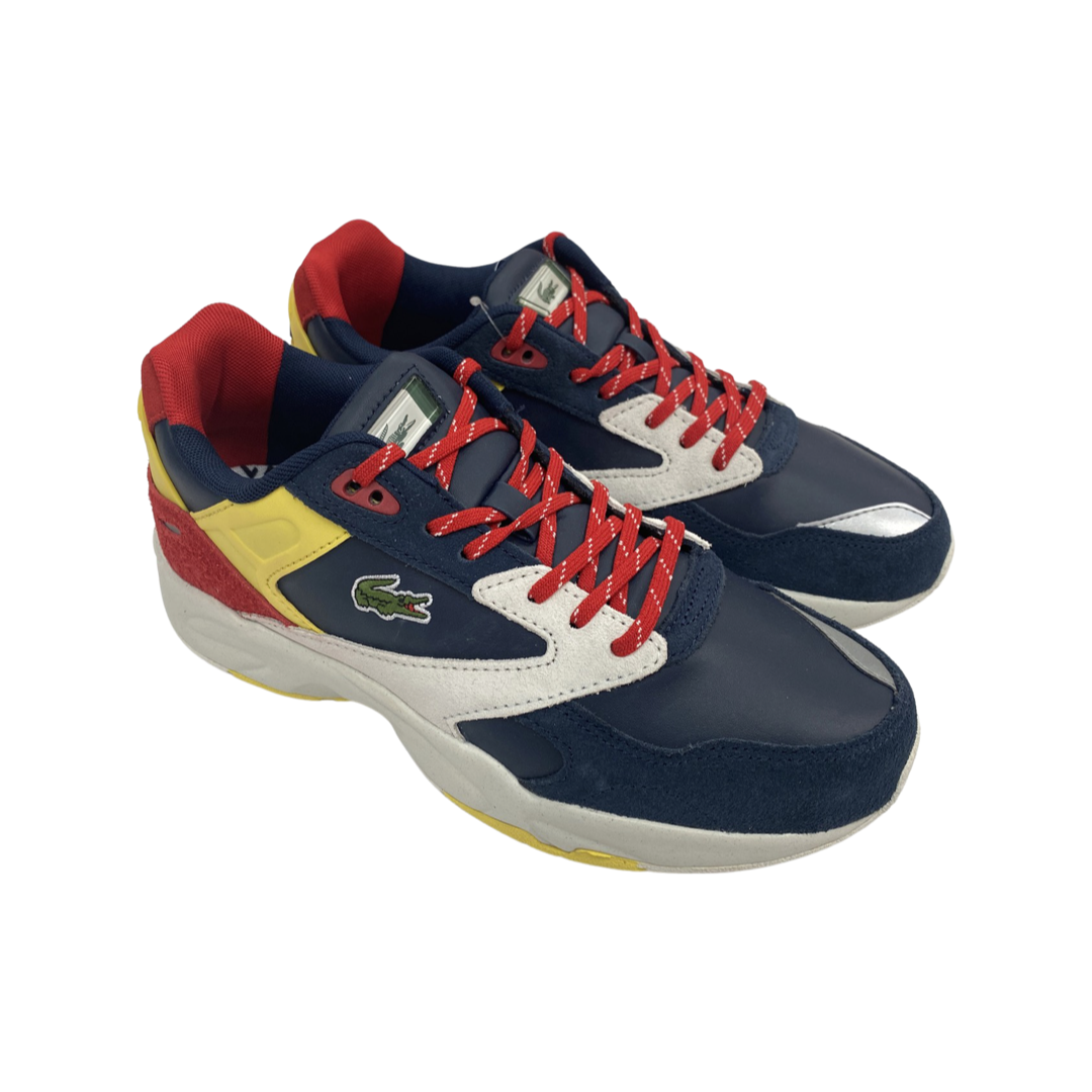 storm sneaker navy red low top