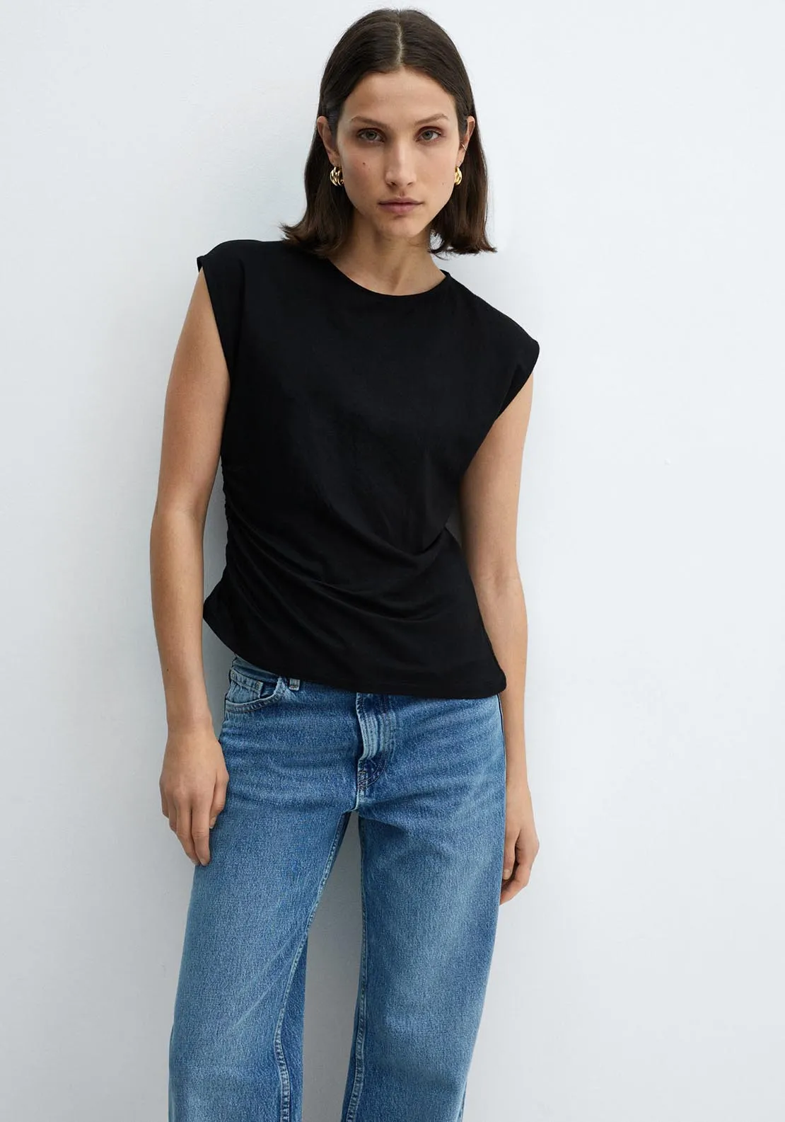 Stylish asymmetrical knit top