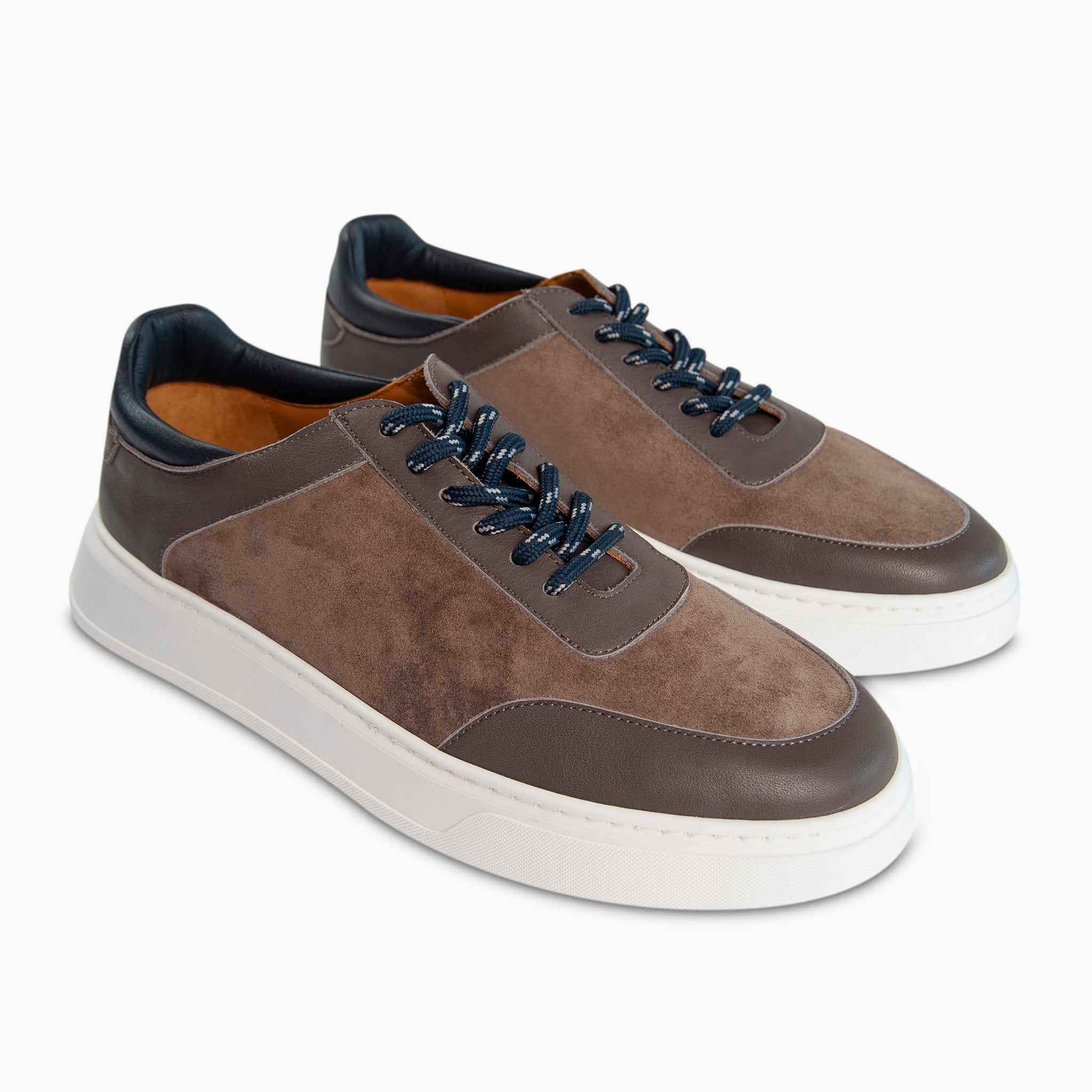 Suede leather running sneaker