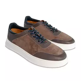 Suede leather running sneaker