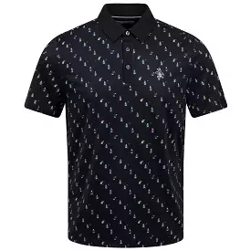 Swinging Pete Polo Novelty Print Caviar - SS23