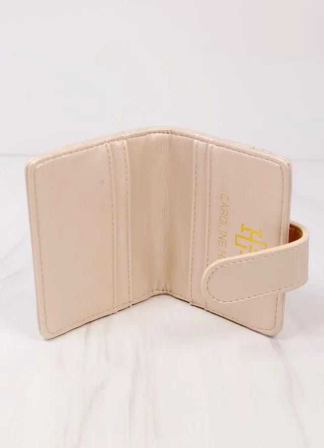 Tate Card Holder Wallet Pearl V Quilted