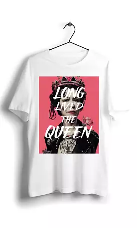 The Queen Rock n Roll Love Graphic T-shirt - White, Long-lasting