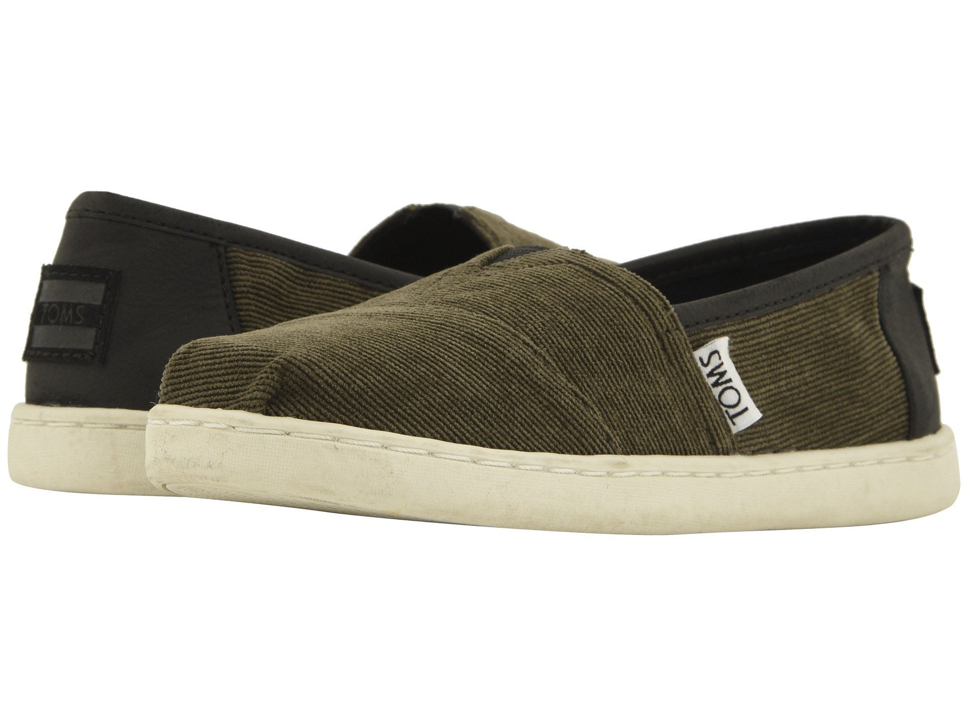 TOMS Micro Cordury Synthetic Leather Original Youth Tarmac Olive 10012703