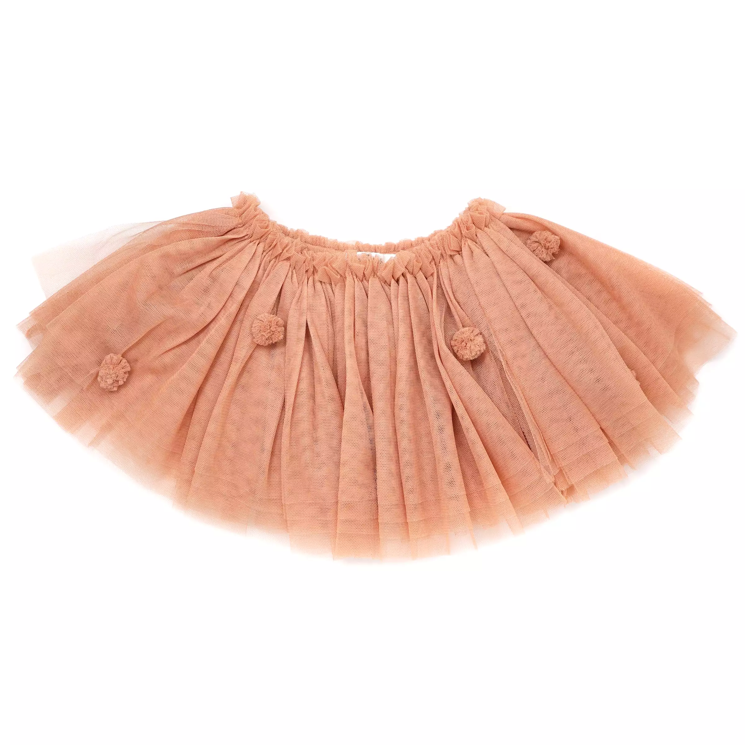 Tulle Pom Pom Frill Tutu Skirt - Vintage Pink