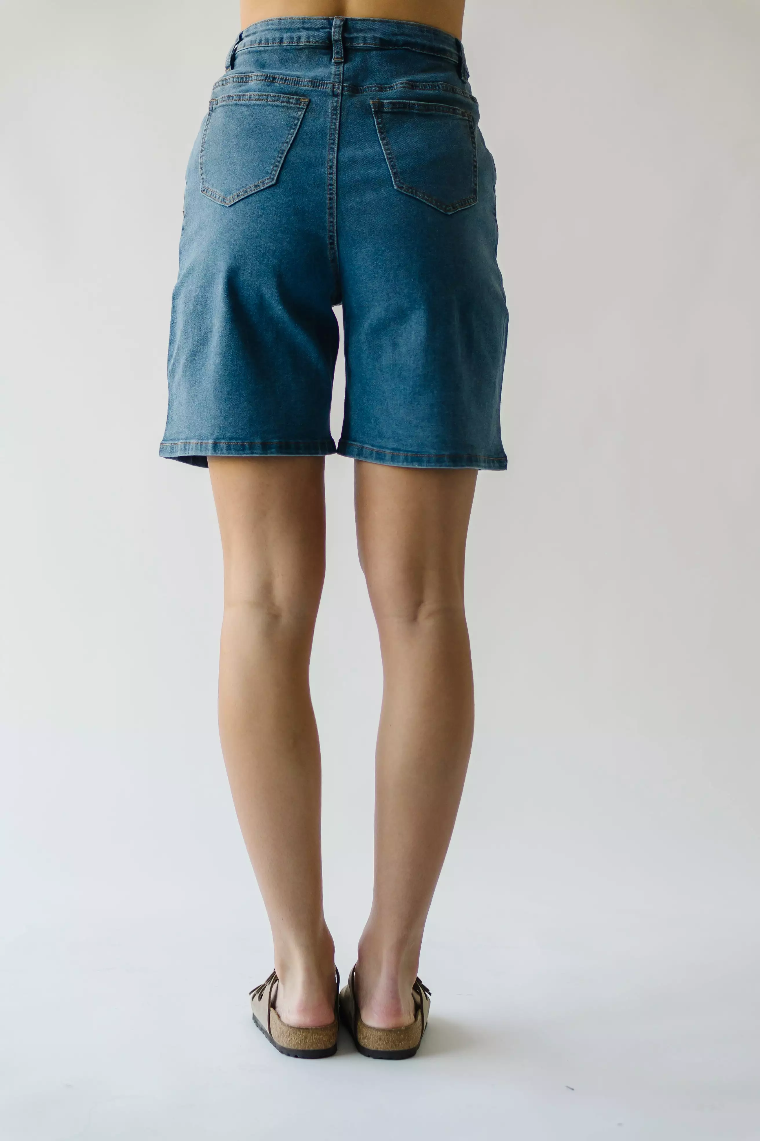 Tulsa High Rise Denim Blue Bermuda Short