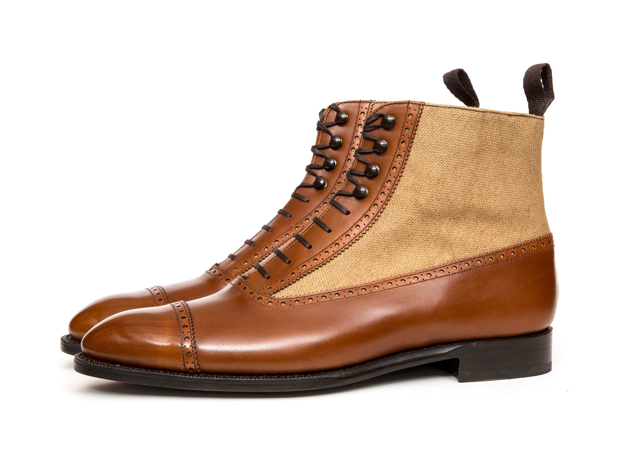 Tyler MTO Shoes - Maple Calf and Hemp Canvas - NGT Last - Single Leather Sole