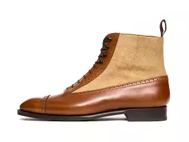 Tyler MTO Shoes - Maple Calf and Hemp Canvas - NGT Last - Single Leather Sole