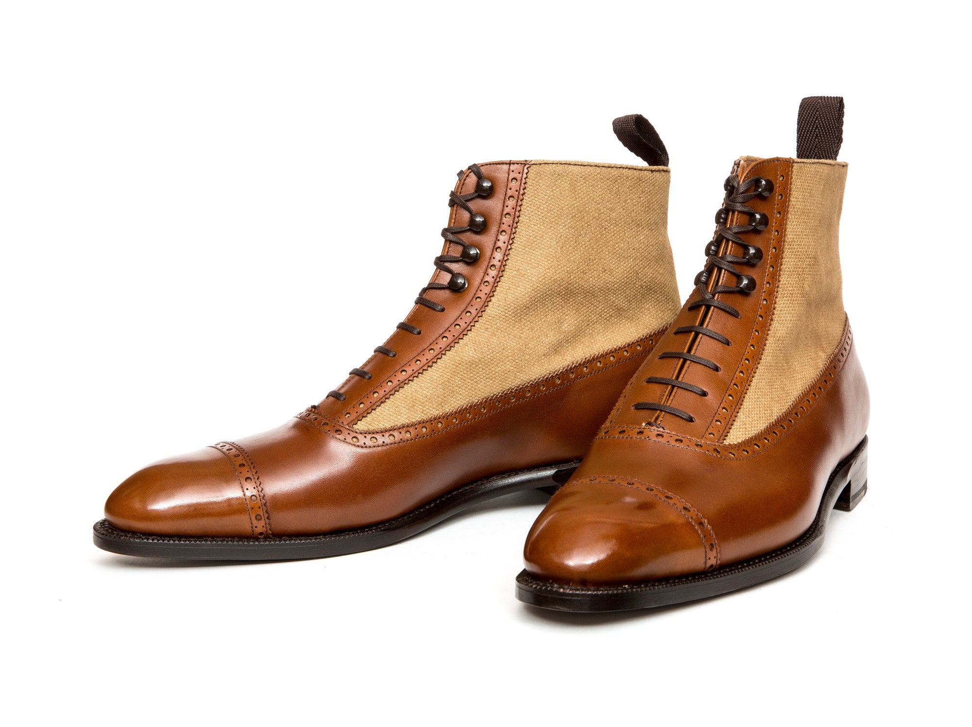 Tyler MTO Shoes - Maple Calf and Hemp Canvas - NGT Last - Single Leather Sole