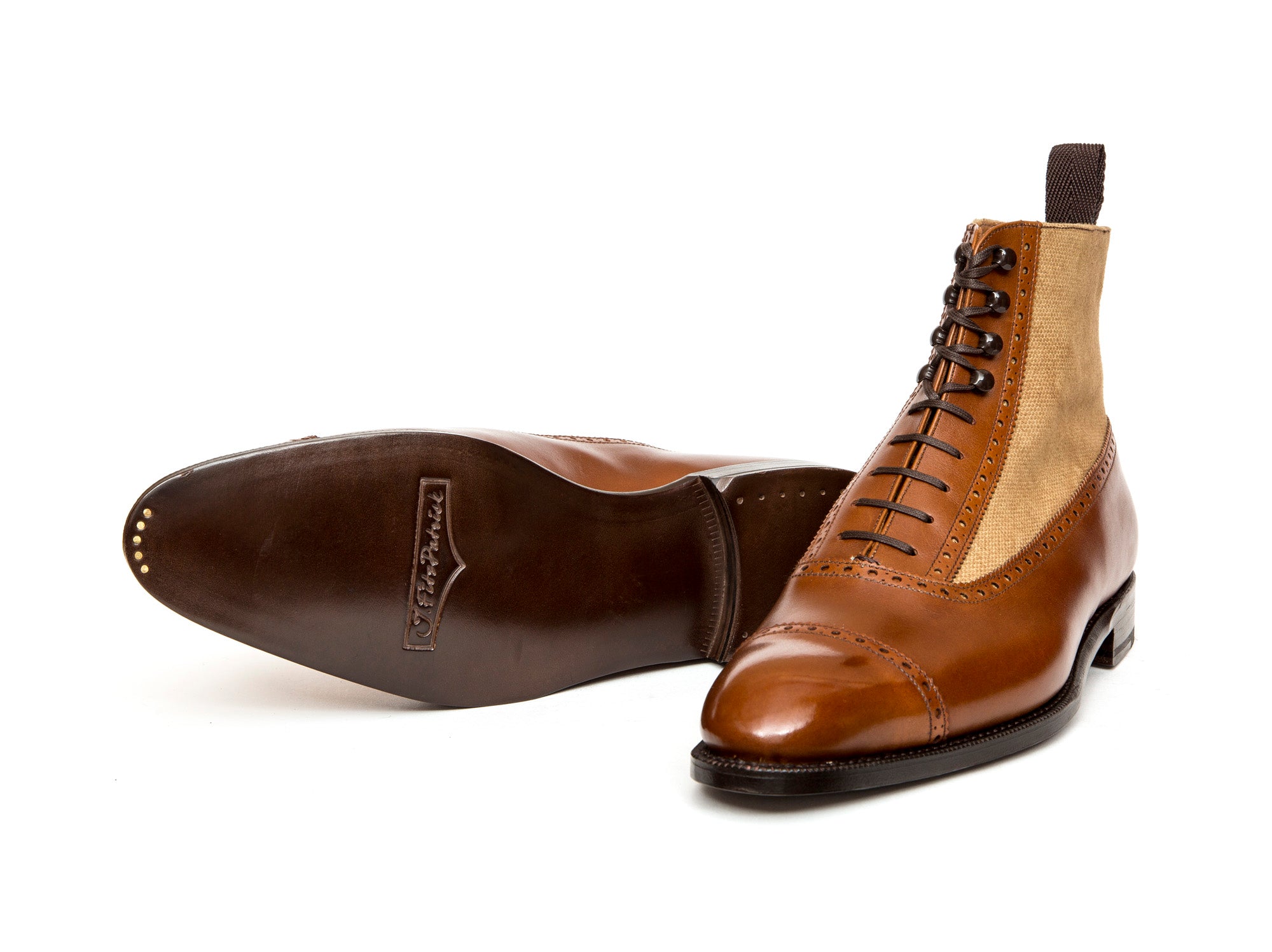 Tyler MTO Shoes - Maple Calf and Hemp Canvas - NGT Last - Single Leather Sole