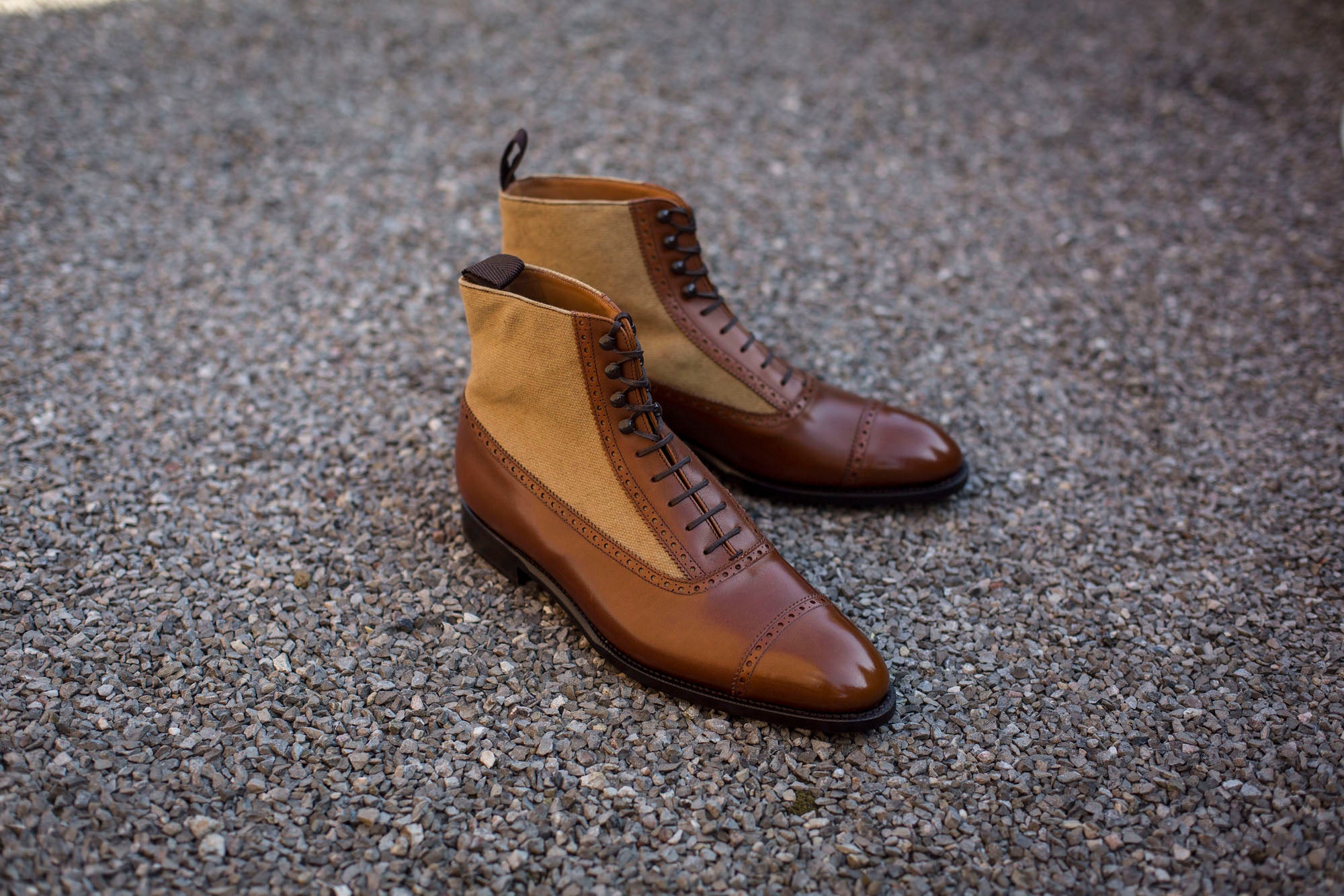 Tyler MTO Shoes - Maple Calf and Hemp Canvas - NGT Last - Single Leather Sole