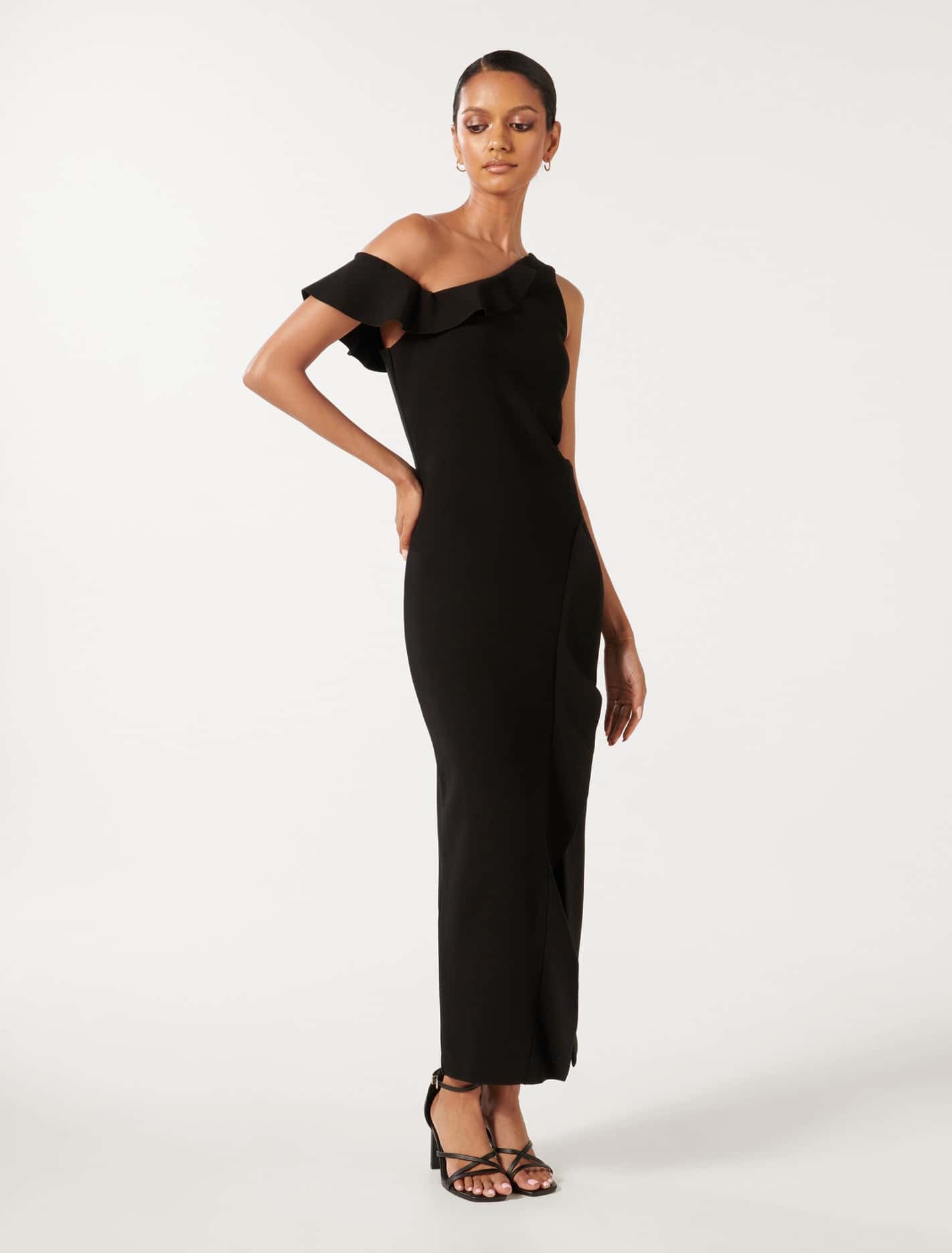 Tyra Petite One Shoulder Ruffle Bodycon Dress - Shop now!