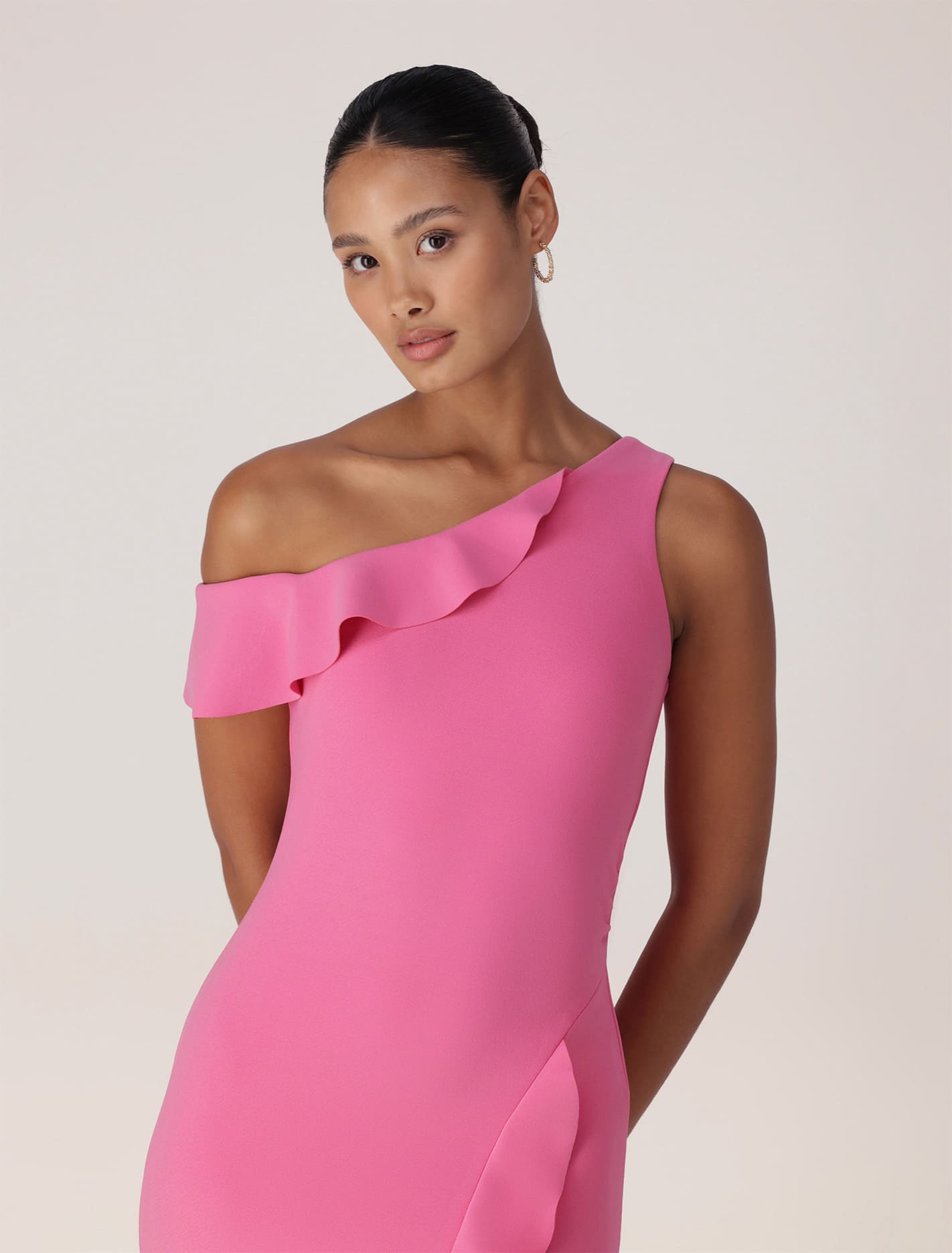 Tyra Ruffle One Shoulder Bodycon Dress