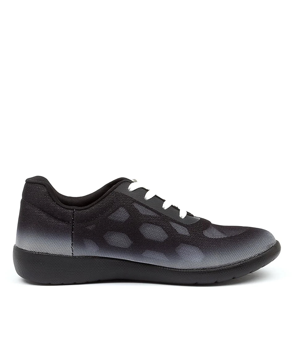 Umbria Black Ombre Black Sole Mesh - Stylish black ombre mesh shoes.