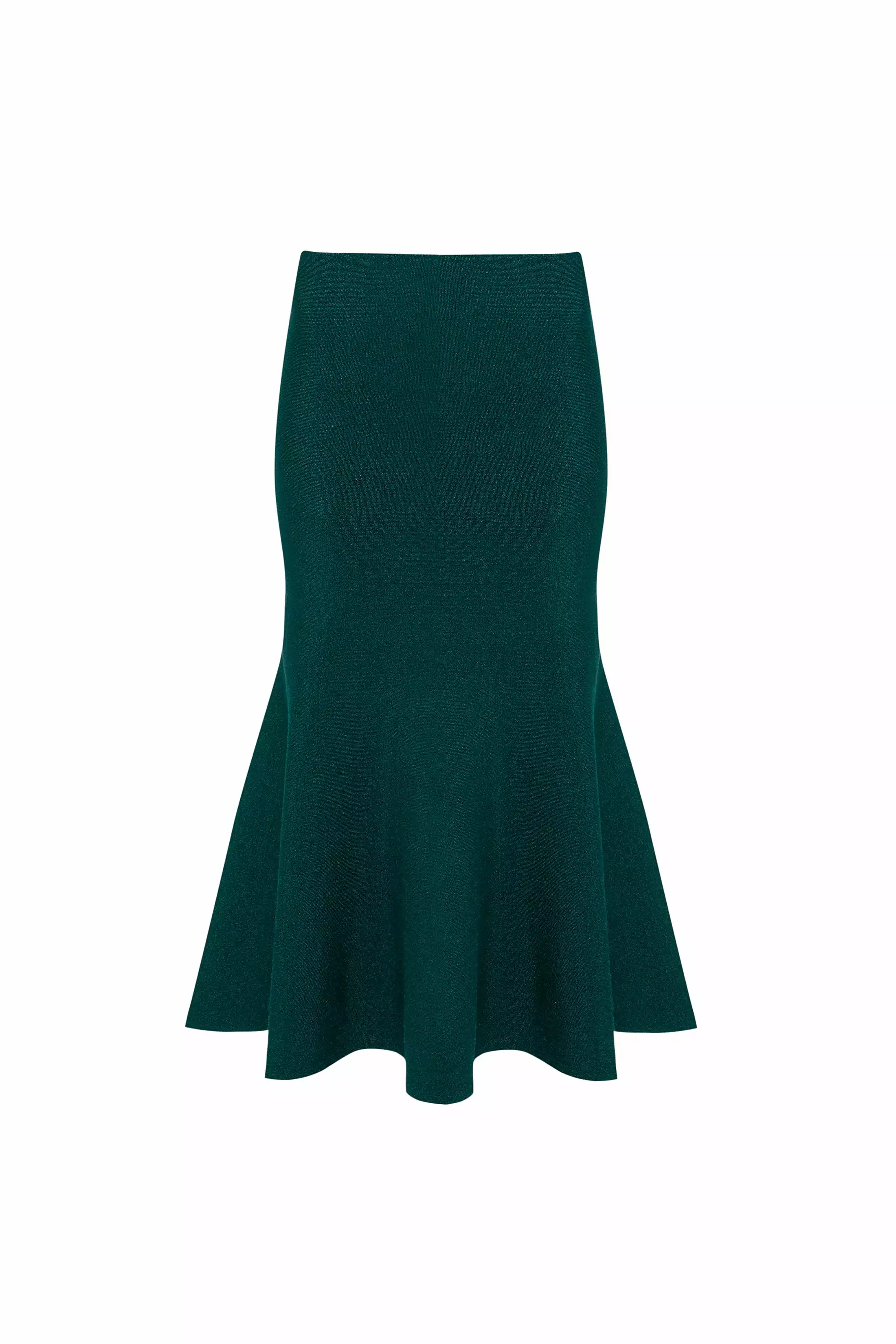 VB Body Flared Skirt, Lurex Green