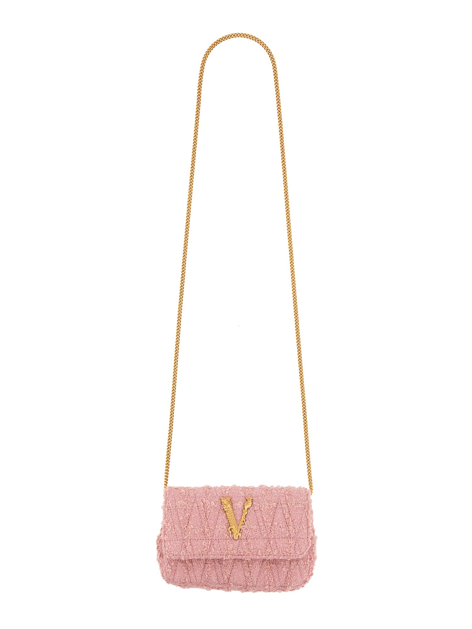 VERSACE    QUILTED WOOL VIRTUS BAG