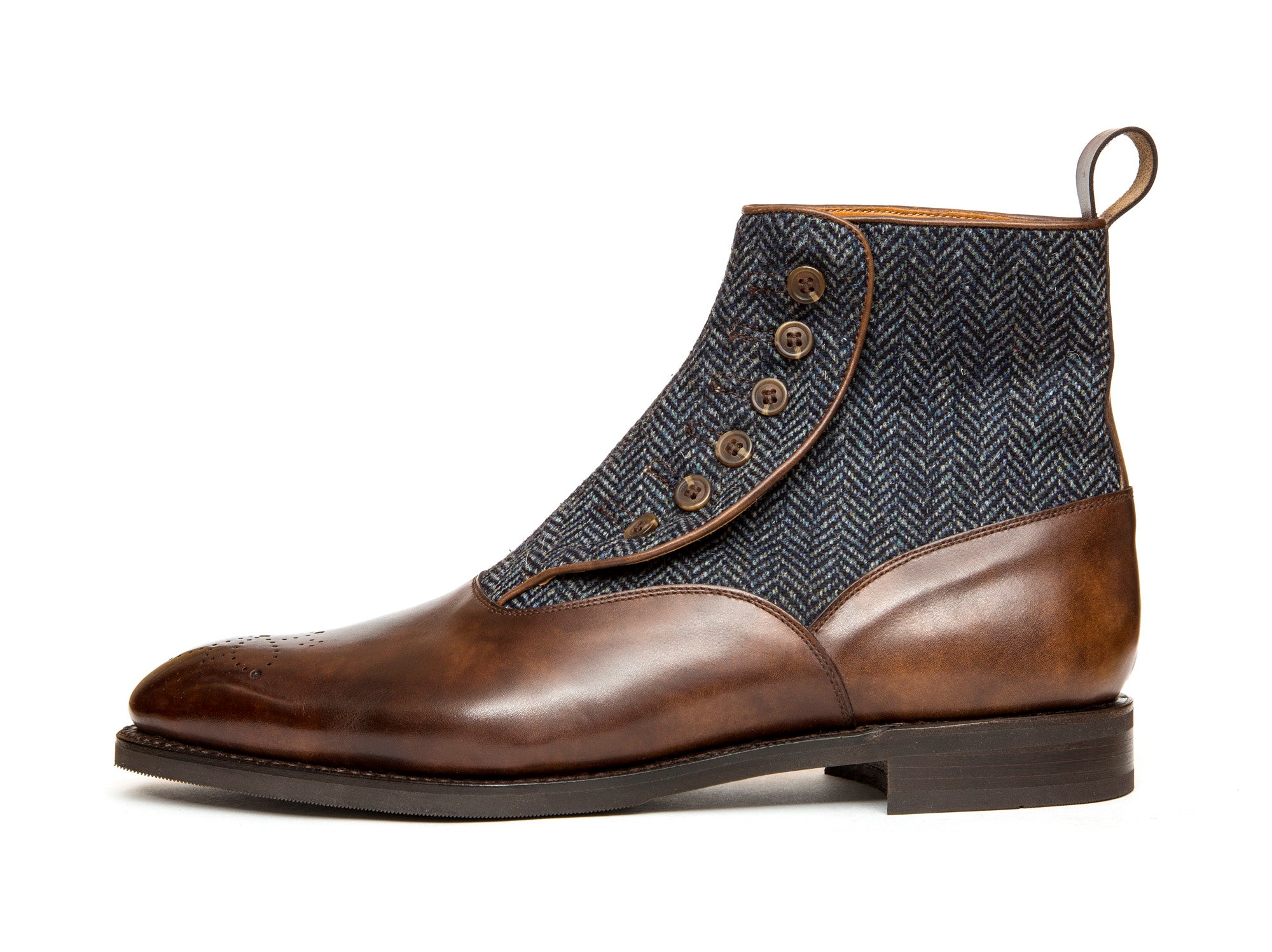 Westlake Copper Museum Calf Blue Tweed NGT Last City Rubber Sole - Buy Online