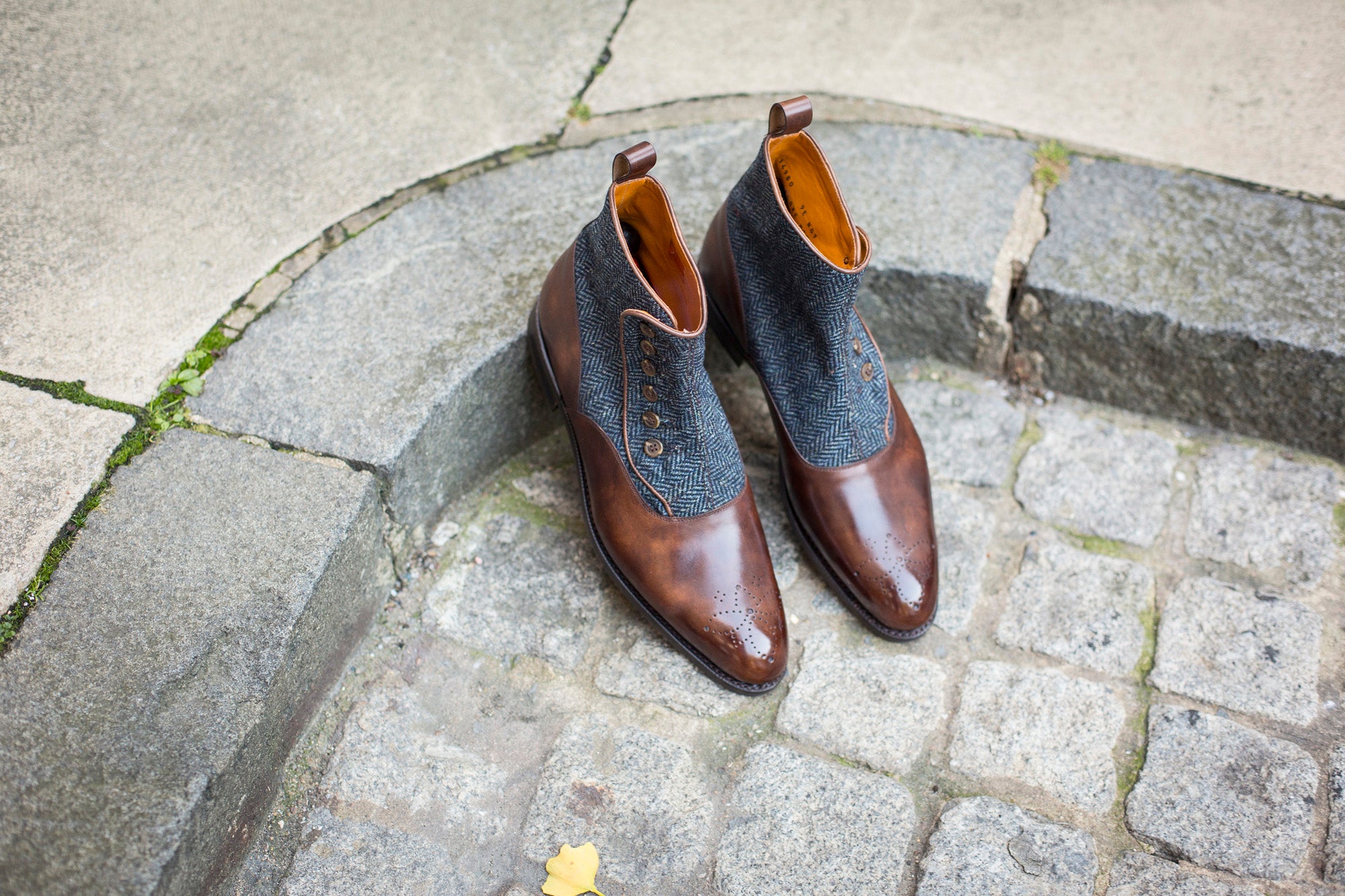 Westlake Copper Museum Calf Blue Tweed NGT Last City Rubber Sole - Buy Online