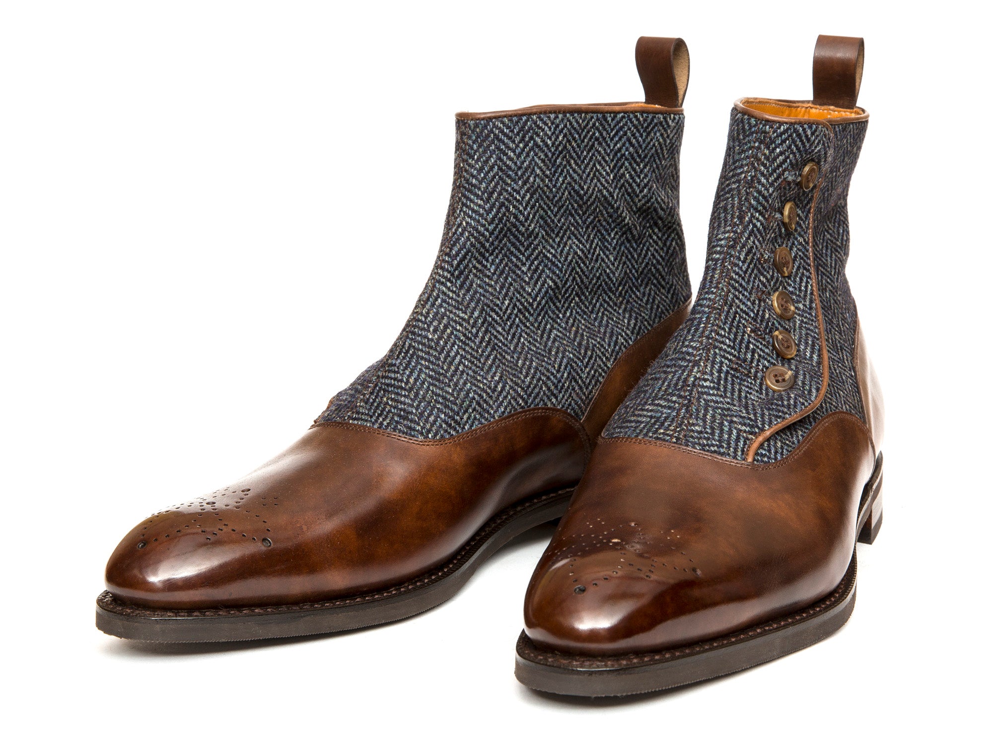 Westlake Copper Museum Calf Blue Tweed NGT Last City Rubber Sole - Buy Online