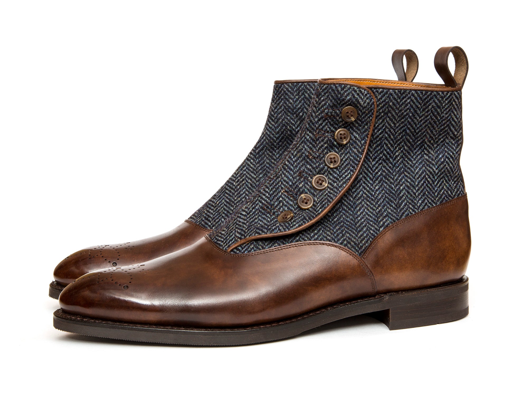 Westlake Copper Museum Calf Blue Tweed NGT Last City Rubber Sole - Buy Online