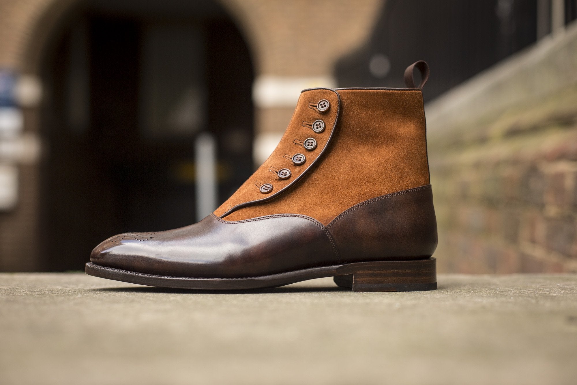 Westlake Leather Shoes - Dark Brown Museum Calf / Tobacco Suede - NGT Last - Single Leather Sole