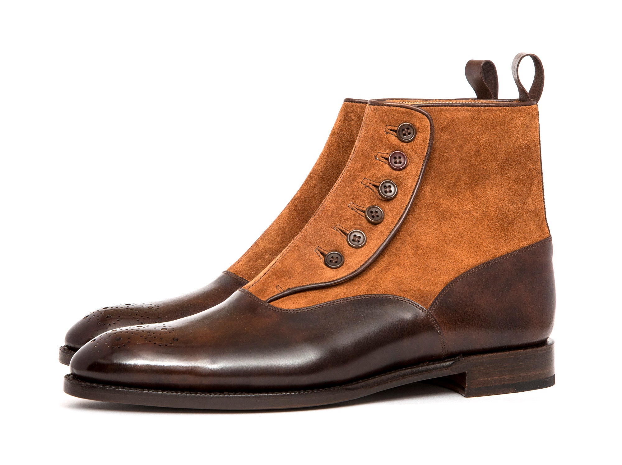 Westlake Leather Shoes - Dark Brown Museum Calf / Tobacco Suede - NGT Last - Single Leather Sole