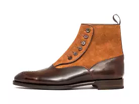 Westlake Leather Shoes - Dark Brown Museum Calf / Tobacco Suede - NGT Last - Single Leather Sole