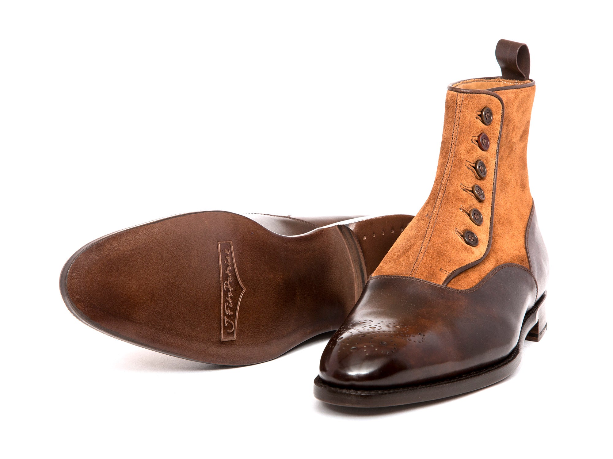 Westlake Leather Shoes - Dark Brown Museum Calf / Tobacco Suede - NGT Last - Single Leather Sole