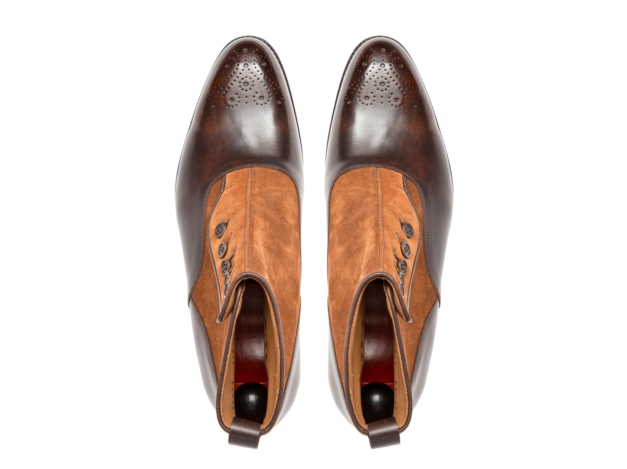 Westlake Leather Shoes - Dark Brown Museum Calf / Tobacco Suede - NGT Last - Single Leather Sole