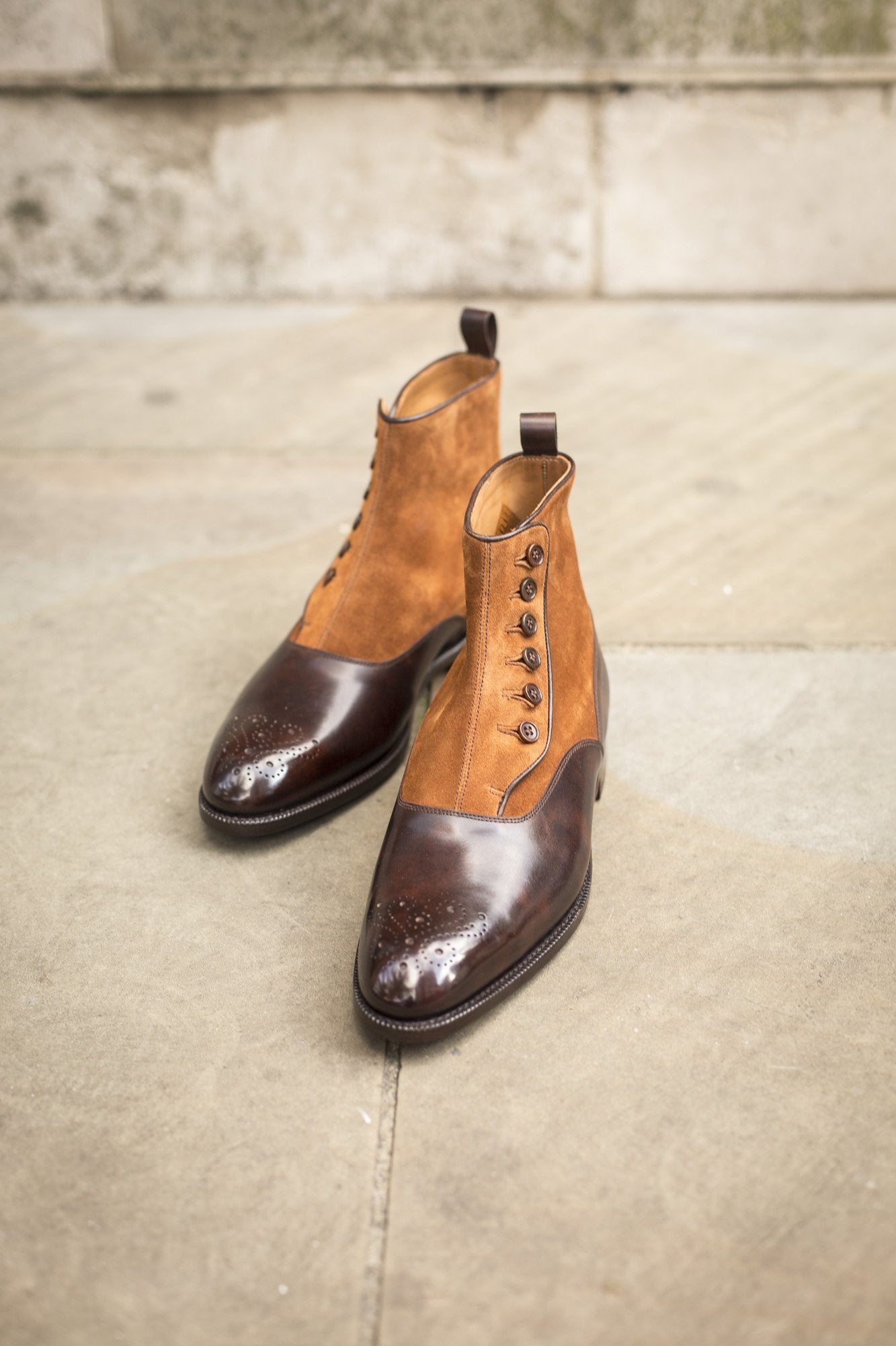 Westlake Leather Shoes - Dark Brown Museum Calf / Tobacco Suede - NGT Last - Single Leather Sole