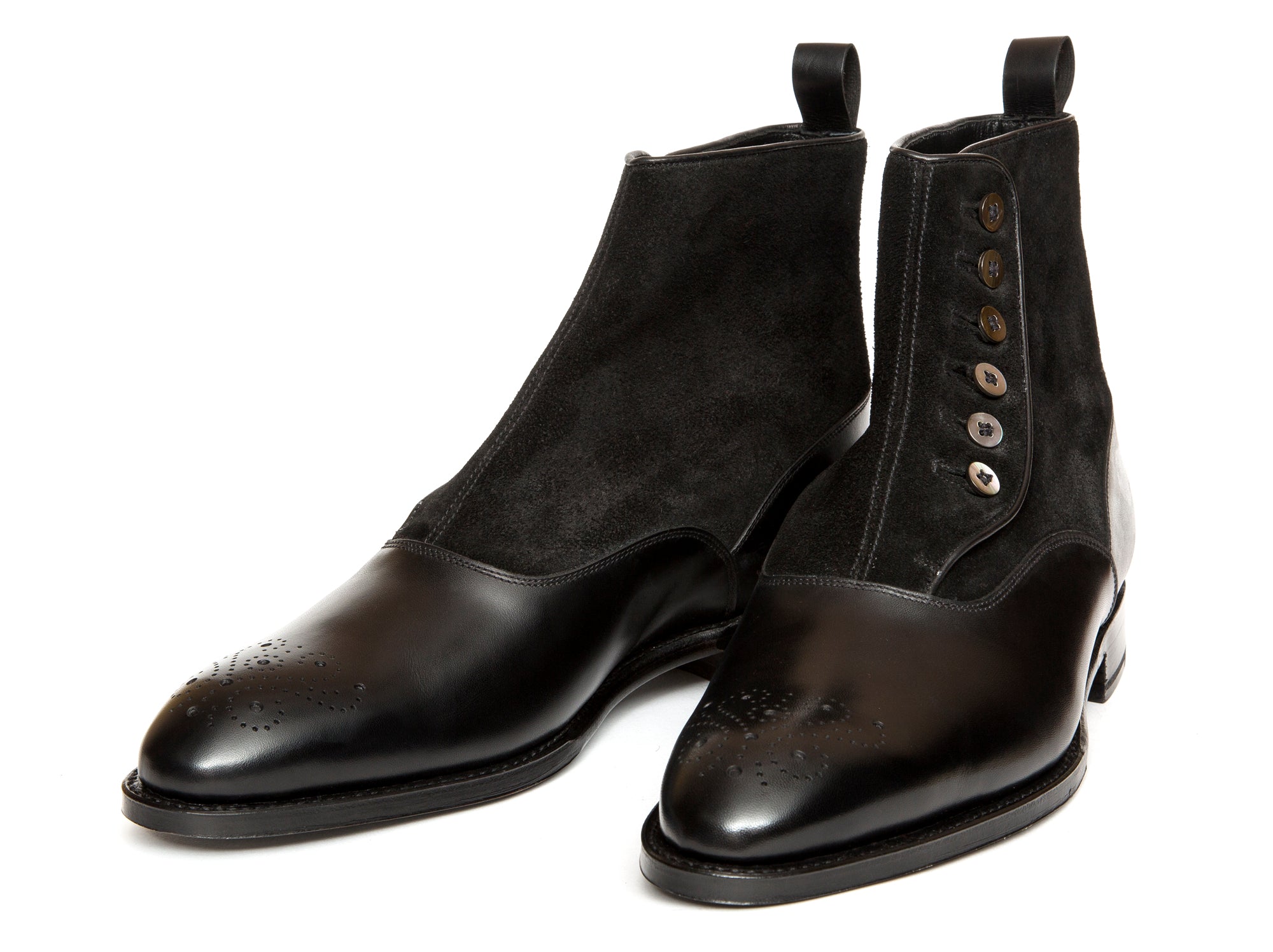 Westlake MTO Black Calf Black Suede NGT Last Single Leather Sole