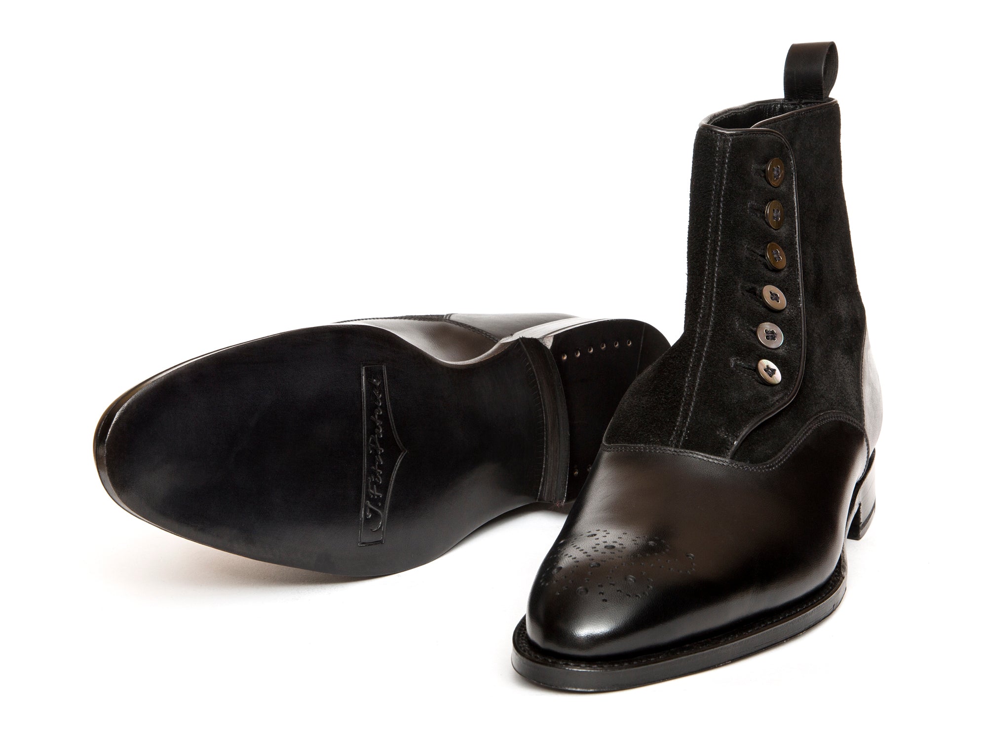 Westlake MTO Black Calf Black Suede NGT Last Single Leather Sole