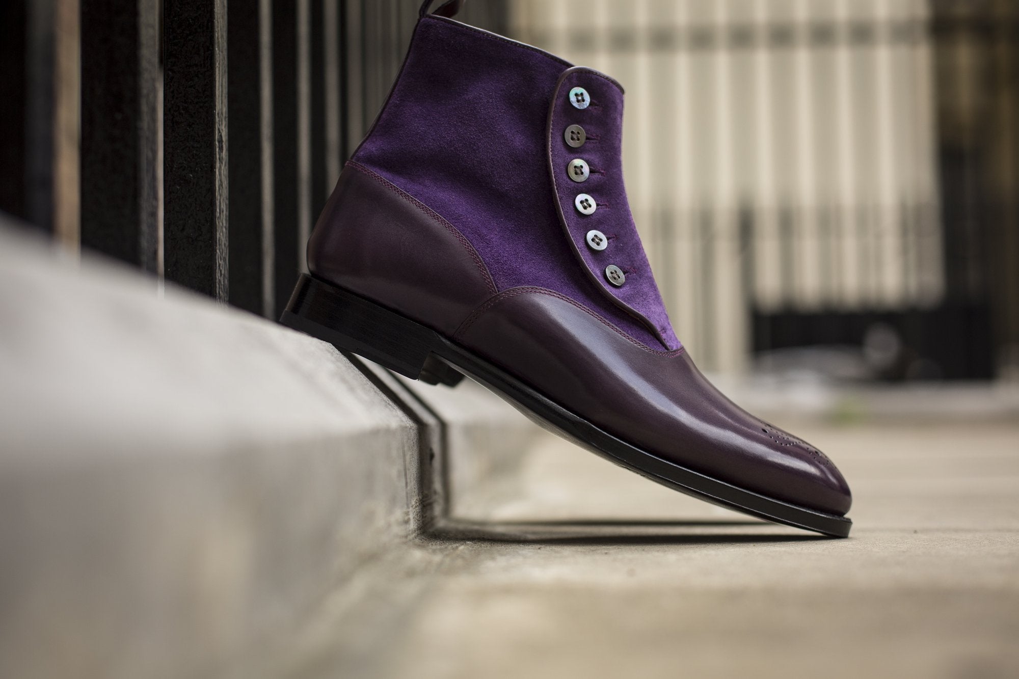 Westlake - MTO - Dark Purple Calf / Purple Suede - NGT Last - Single Leather Sole.