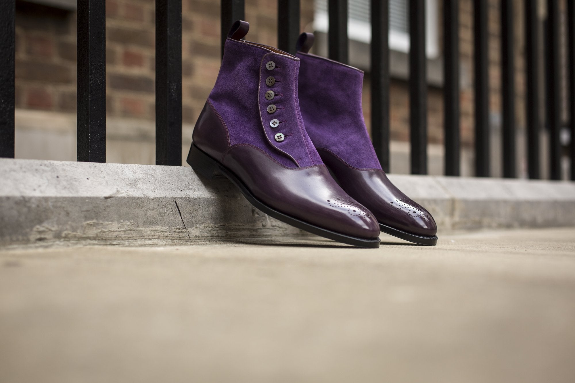 Westlake - MTO - Dark Purple Calf / Purple Suede - NGT Last - Single Leather Sole.