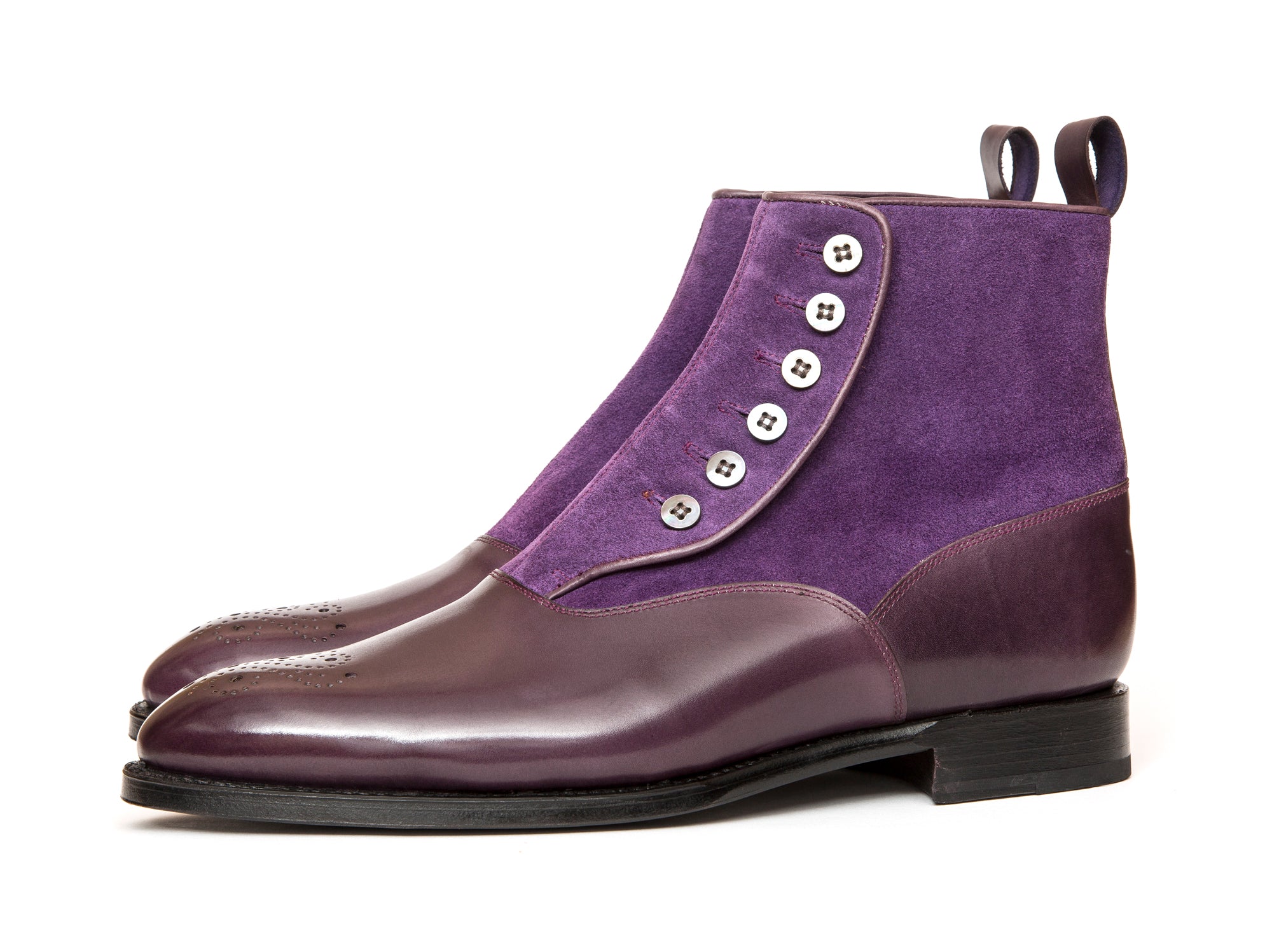 Westlake - MTO - Dark Purple Calf / Purple Suede - NGT Last - Single Leather Sole.